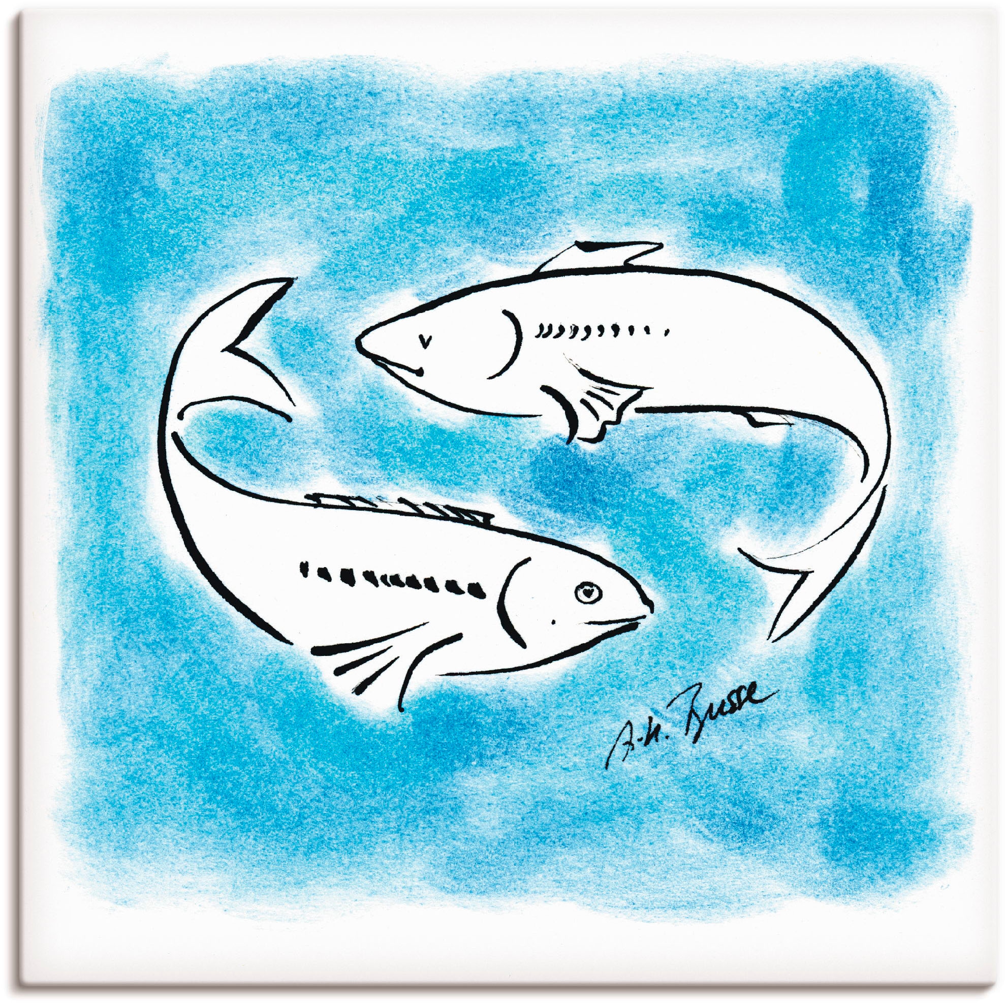 Artland Wandbild »Serie Sternzeichen Fische«, Sternzeichen, (1 St.), als  Leinwandbild, Wandaufkleber oder Poster in versch. Grössen jetzt kaufen