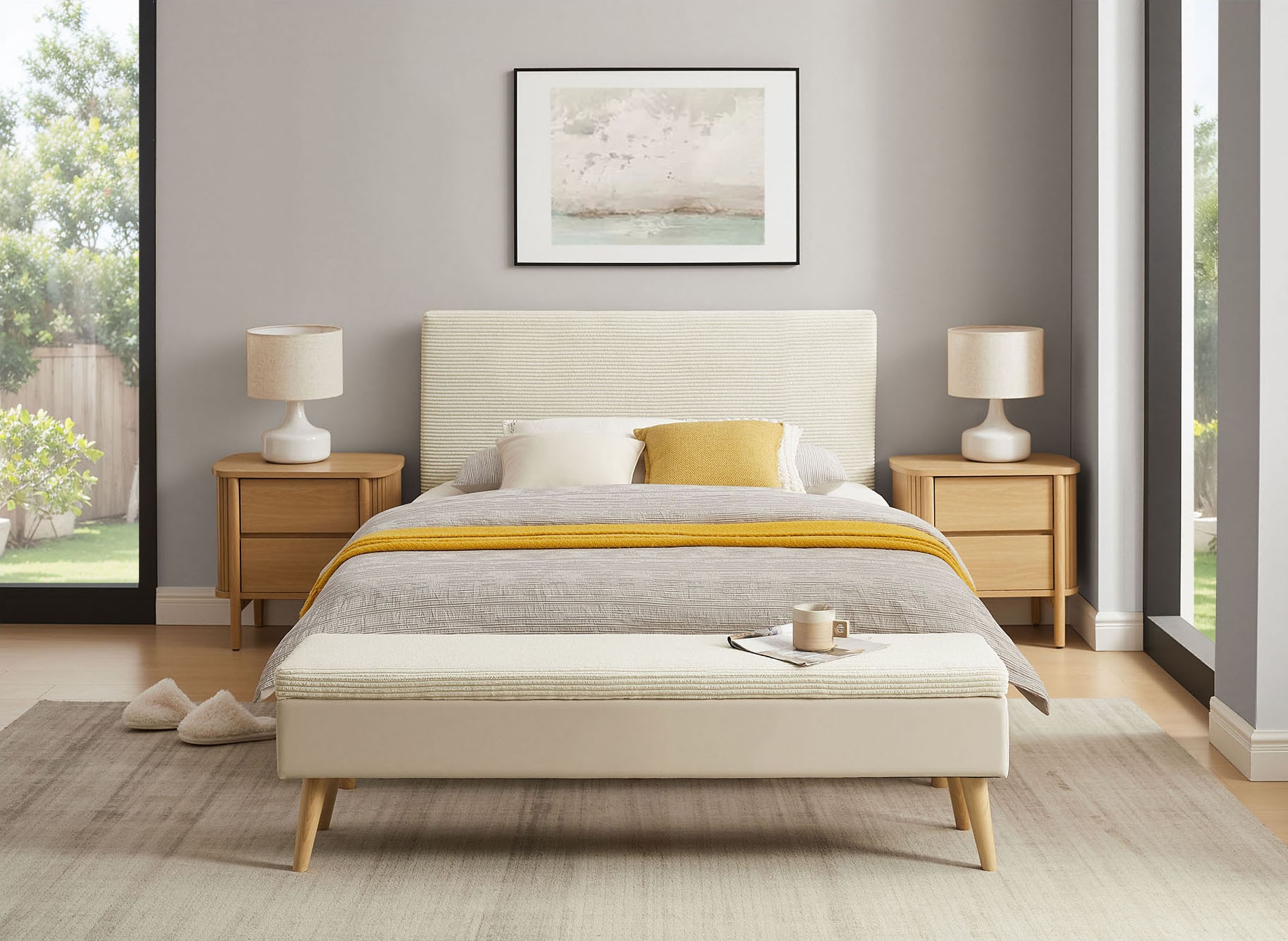 Home affaire Bettbank »Armandine mit Stauraum« wahlweise in den Breiten 140cm oder 180cm erhältlich