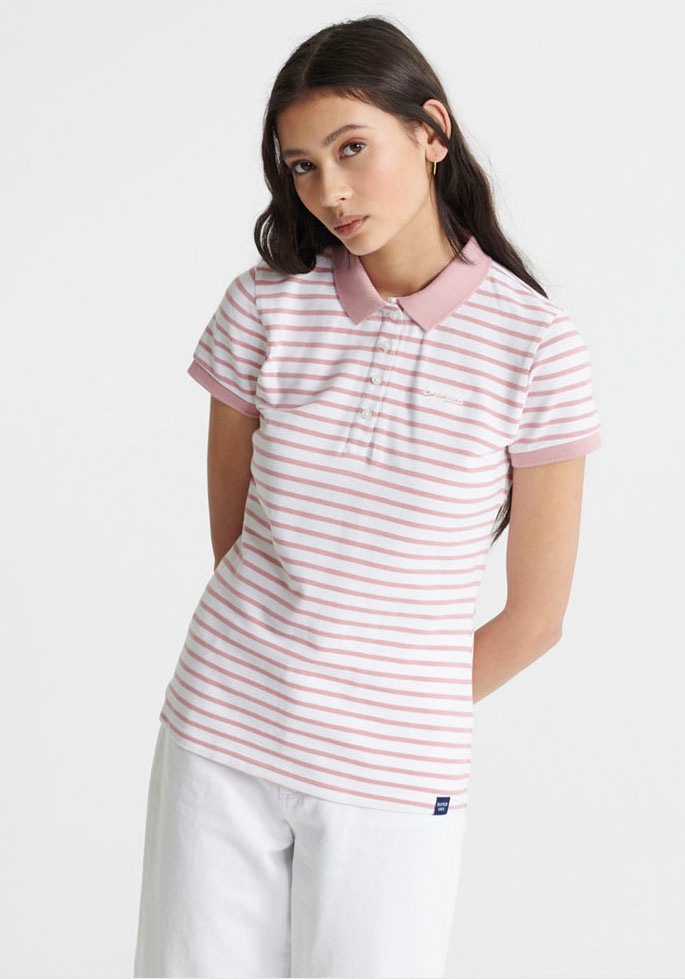 Image of Superdry Poloshirt »STRIPE POLO SHIRT«, mit gesticktem Logo auf der Brust bei Ackermann Versand Schweiz