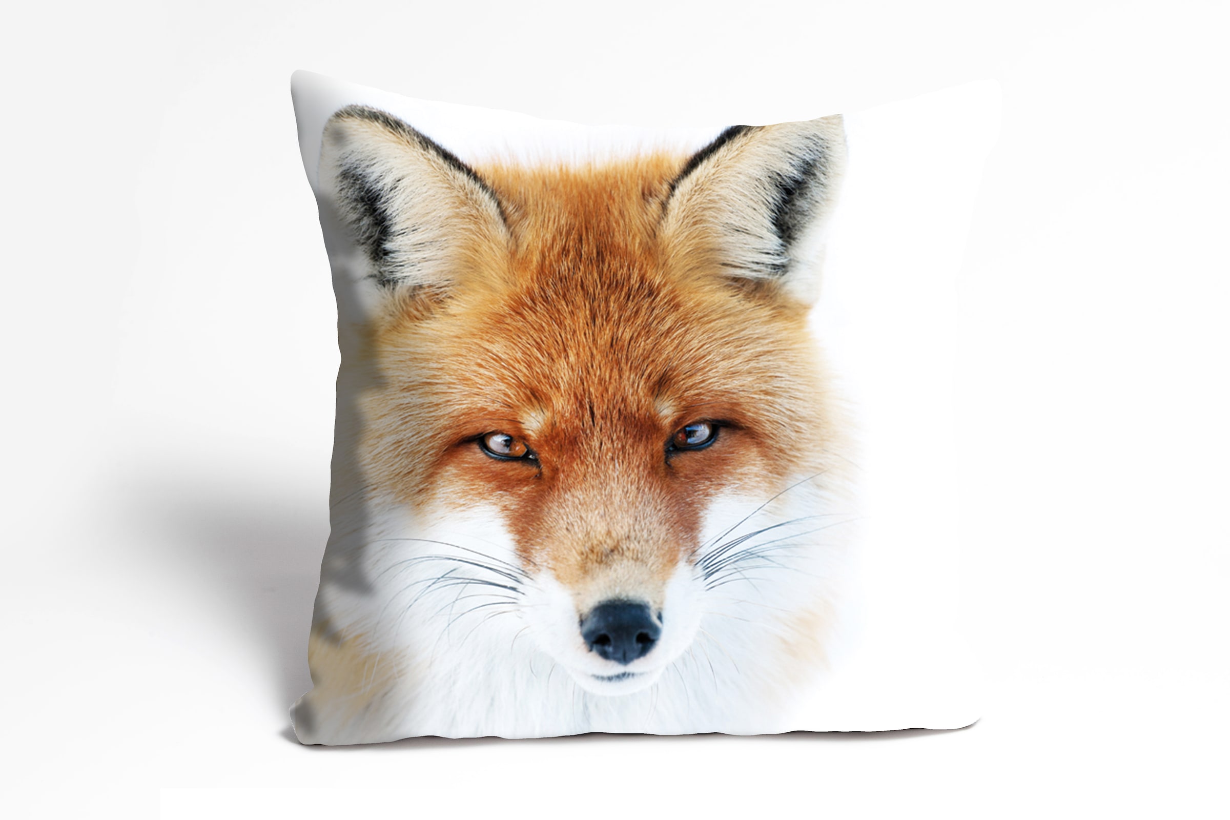 Image of queence Dekokissen "Joleen" Kissenhülle,Fuchskopf,Fuchs,Tiermotiv,Waldtier,Gezeichnet,Naturmotiv
