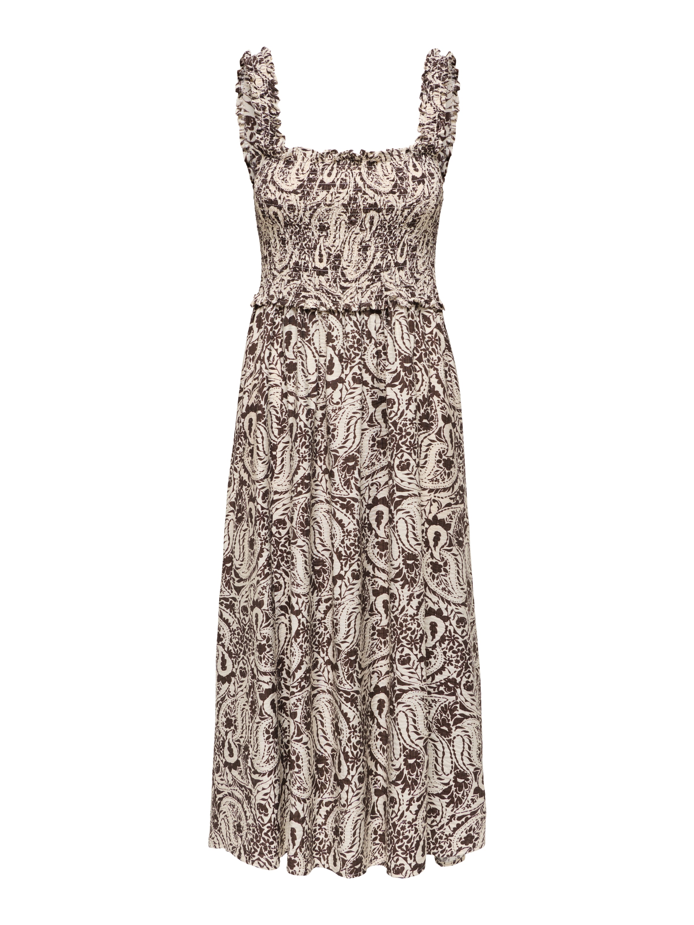 ONLY Druckkleid »ONLLUMIRA S/L LONG SMOCK DRESS WVN EX« Viskosemischung, regular fit