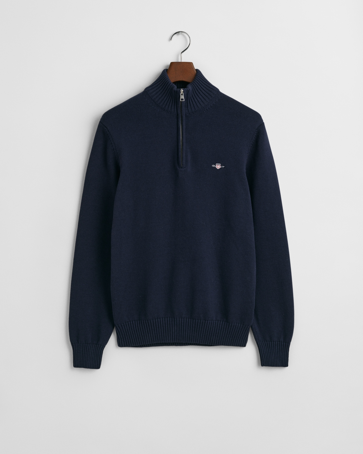 Gant Troyer »CASUAL COTTON HALF ZIP«, mit grafischer Logostickerei auf der Brust