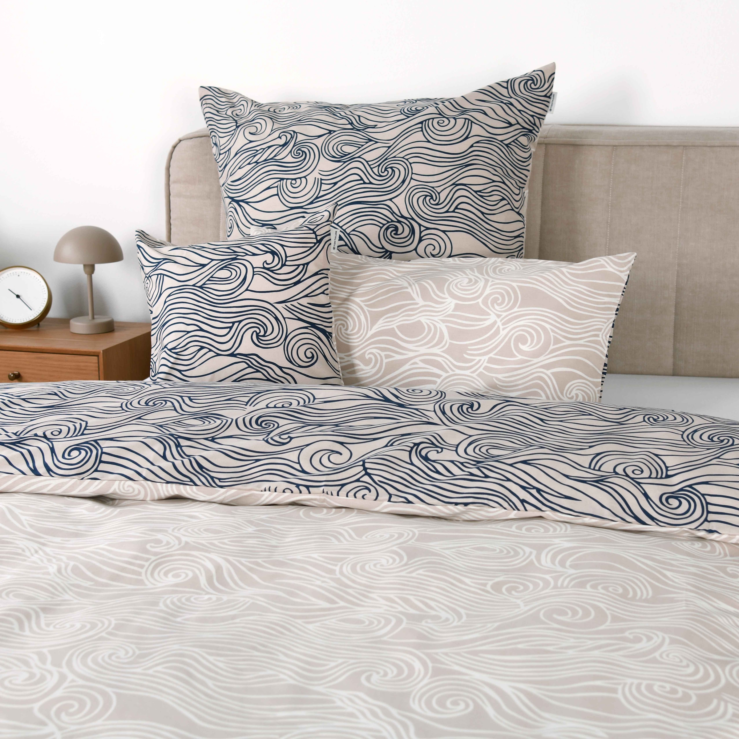 Image of TOM TAILOR HOME Bettwäsche "WAVES" 3 new bedroom, gewebtes Label