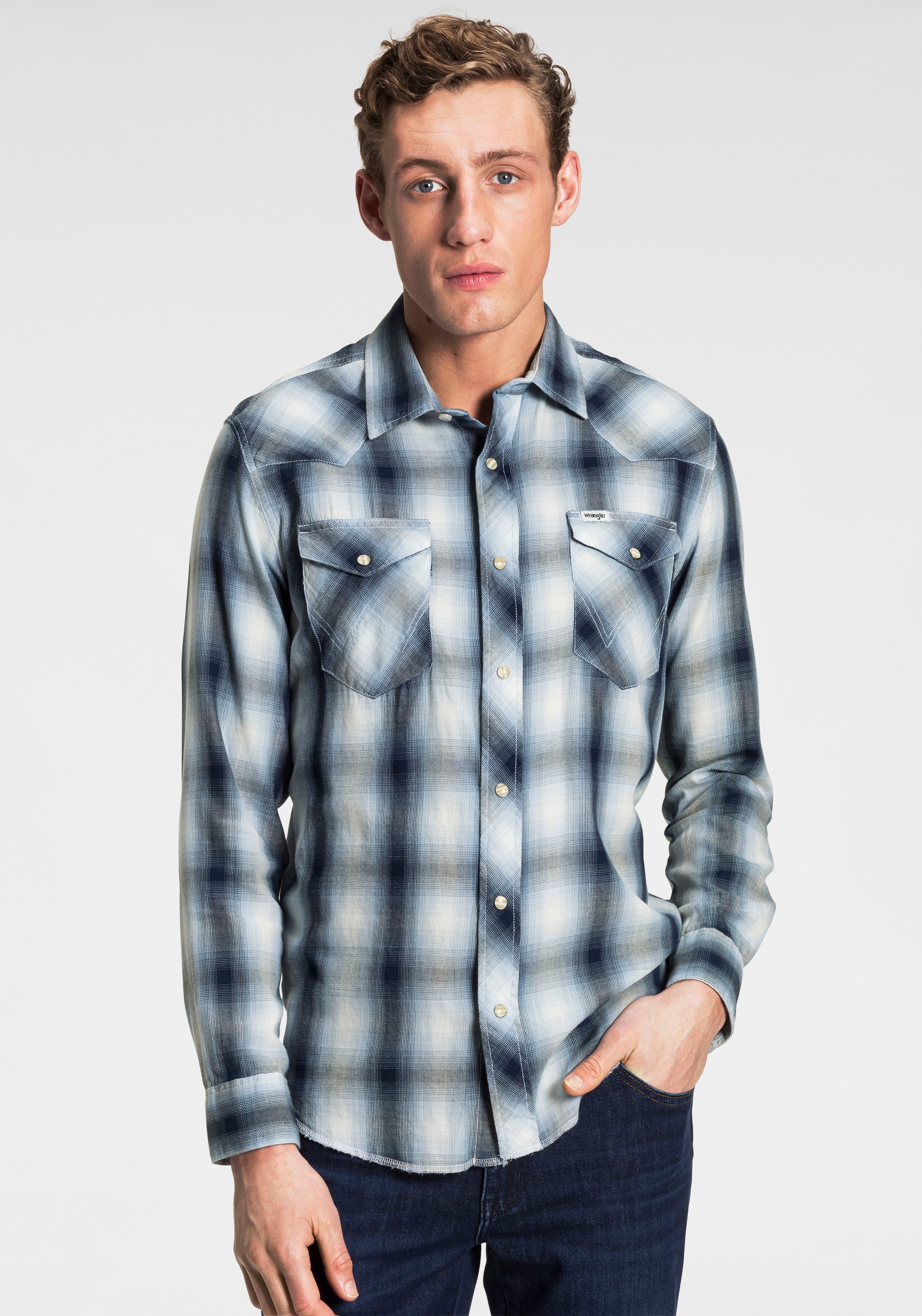 Image of Wrangler Langarmhemd, im Westernstyle bei Ackermann Versand Schweiz