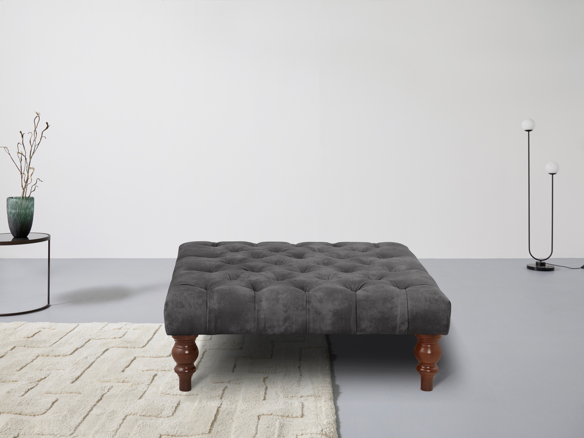 Image of Home affaire Polsterhocker "Chesterfield" mit Knopfheftung, auch in Leder