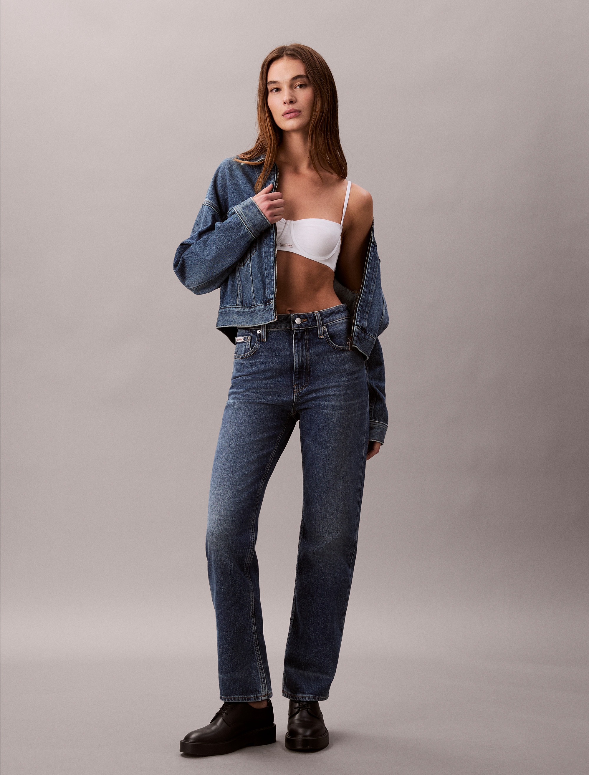 Calvin Klein Jeans Straight-Jeans »HGH RS STRGHT CK ESS« Mit Gürtelschlaufen