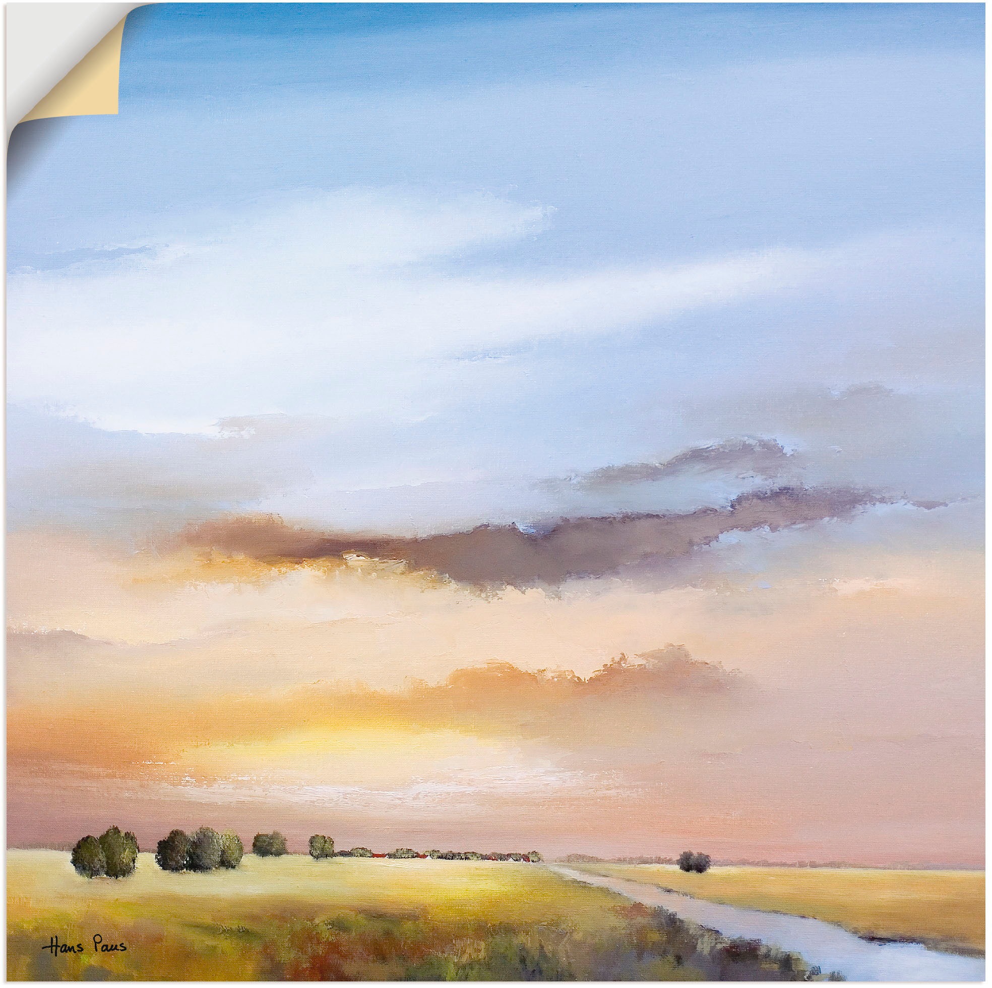 Image of Artland Wandbild »Landschaft III«, Himmel, (1 St.), in vielen Grössen & Produktarten -Leinwandbild, Poster, Wandaufkleber / Wandtattoo auch für Badezimmer geeignet bei Ackermann Versand Schweiz