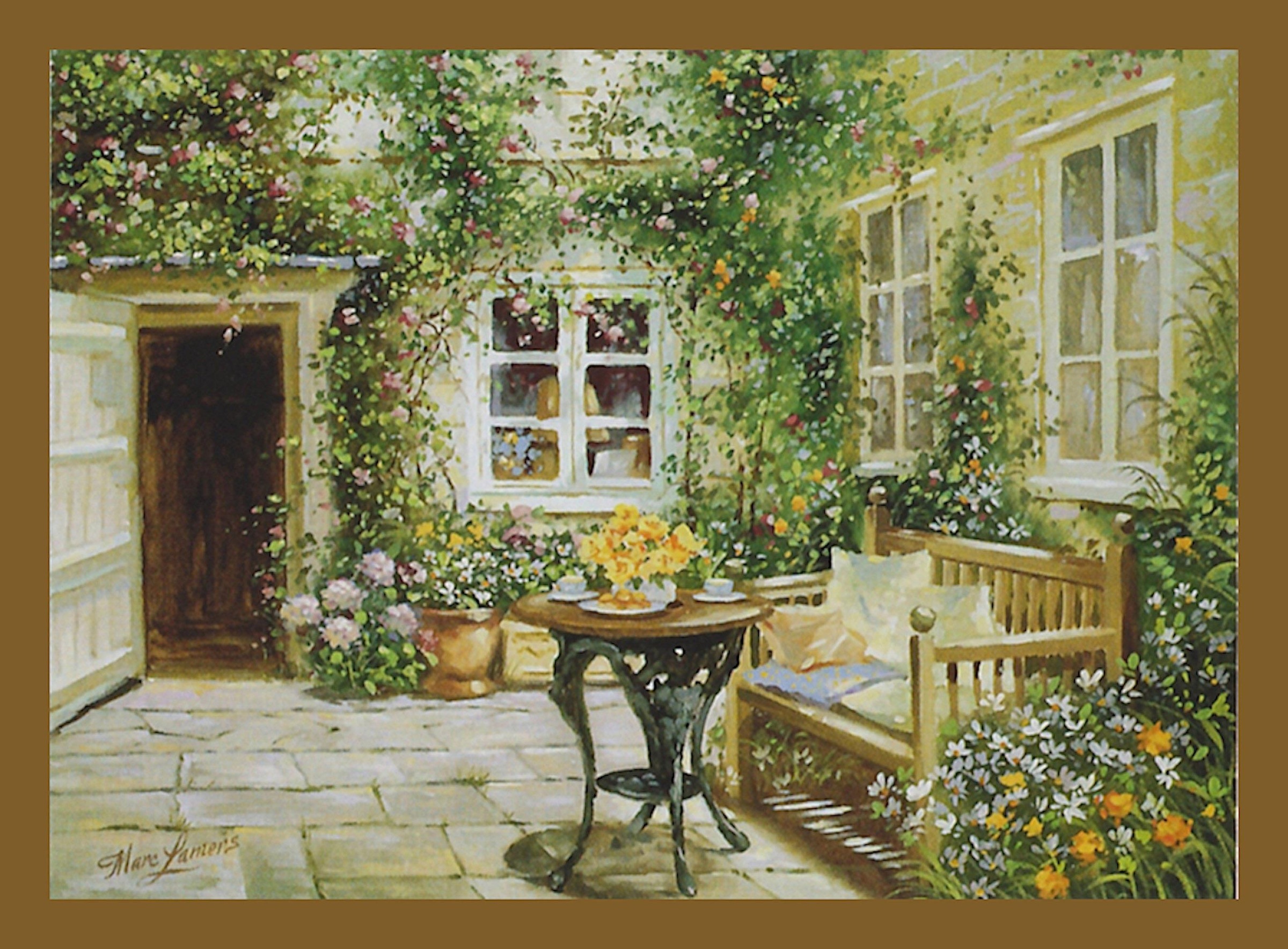 Image of Home affaire Wandbild »Courtyard tranquility«, mit Rahmen bei Ackermann Versand Schweiz