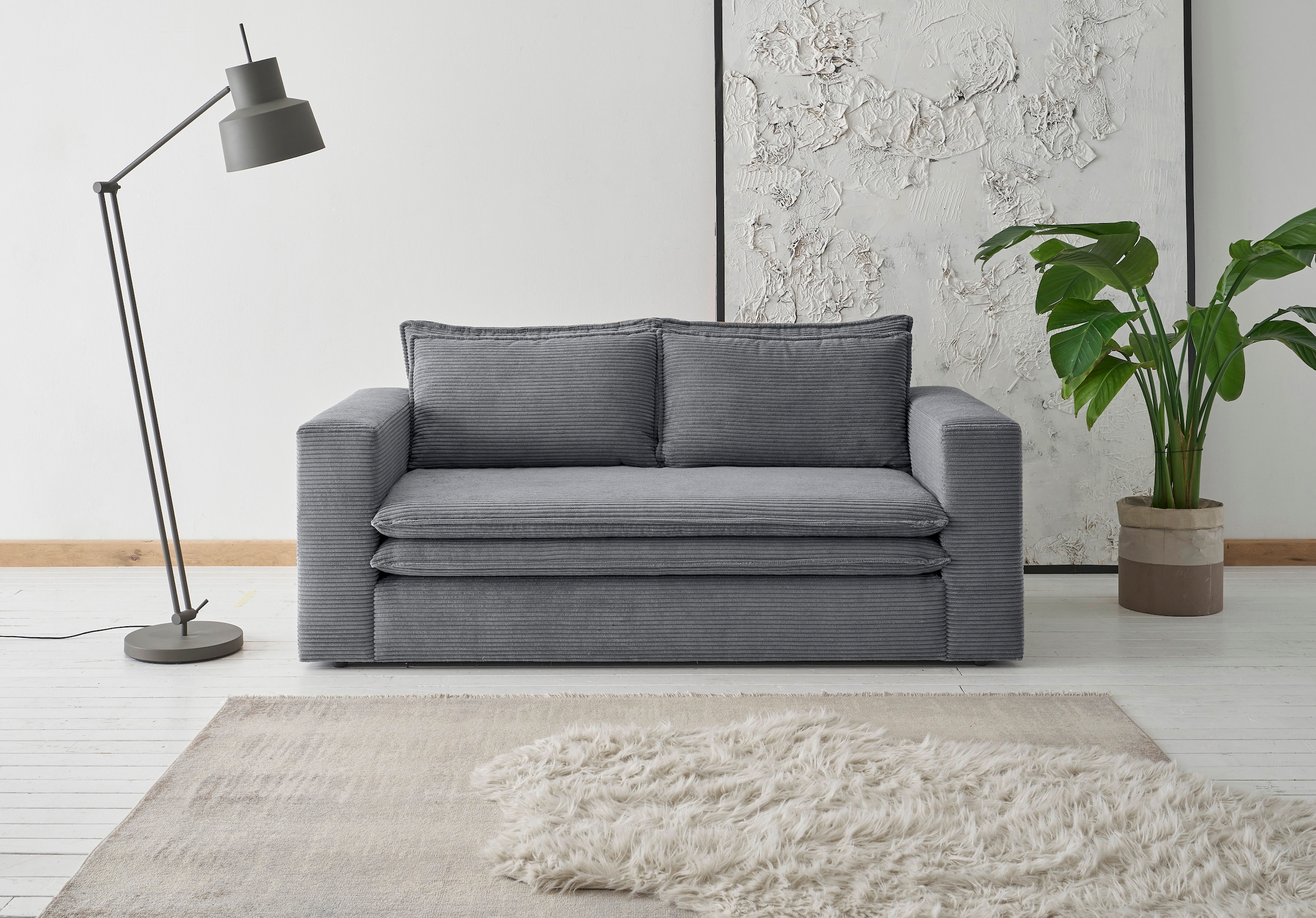 Image of Home affaire 2-Sitzer "PIAGGE" Hochwertiger Cord mit weicher Velours-Struktur