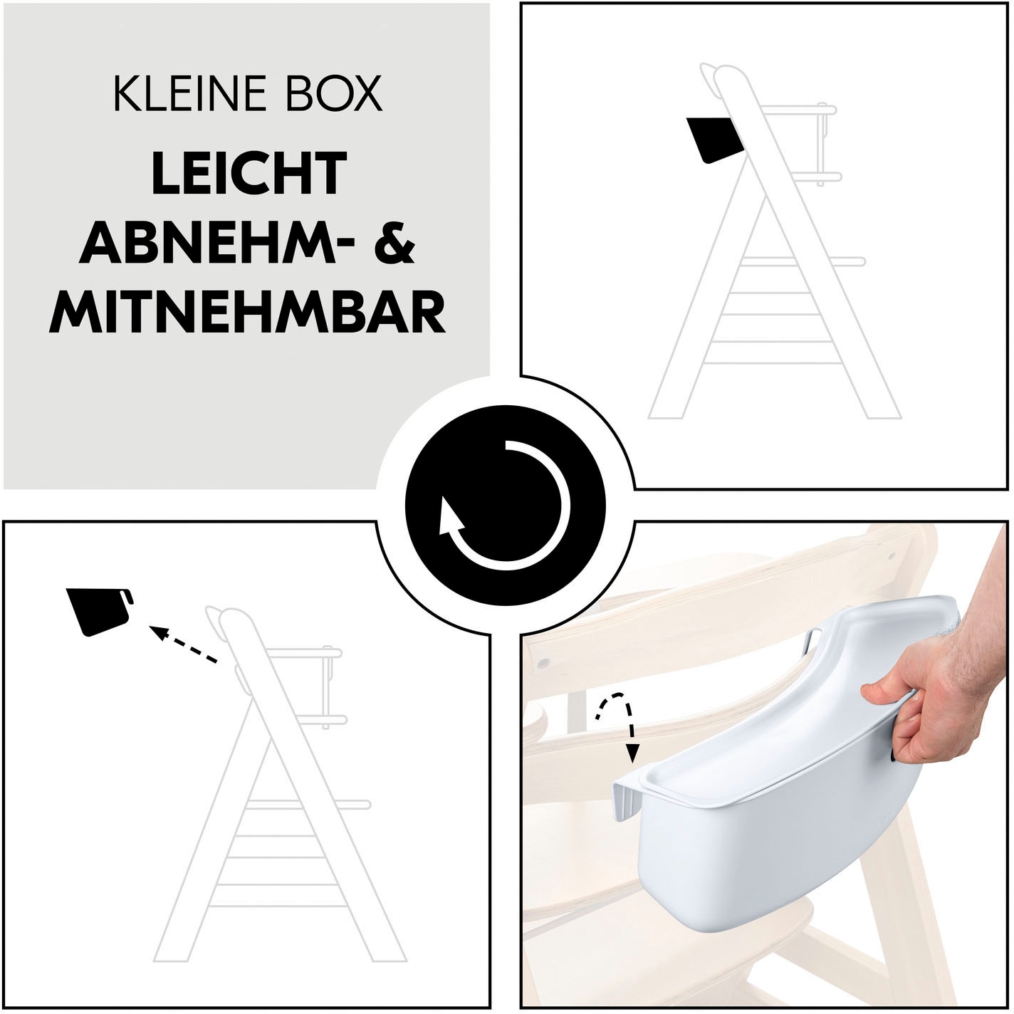 Hauck Boîte de rangement »Alpha Box Set, white« für Hochstühle