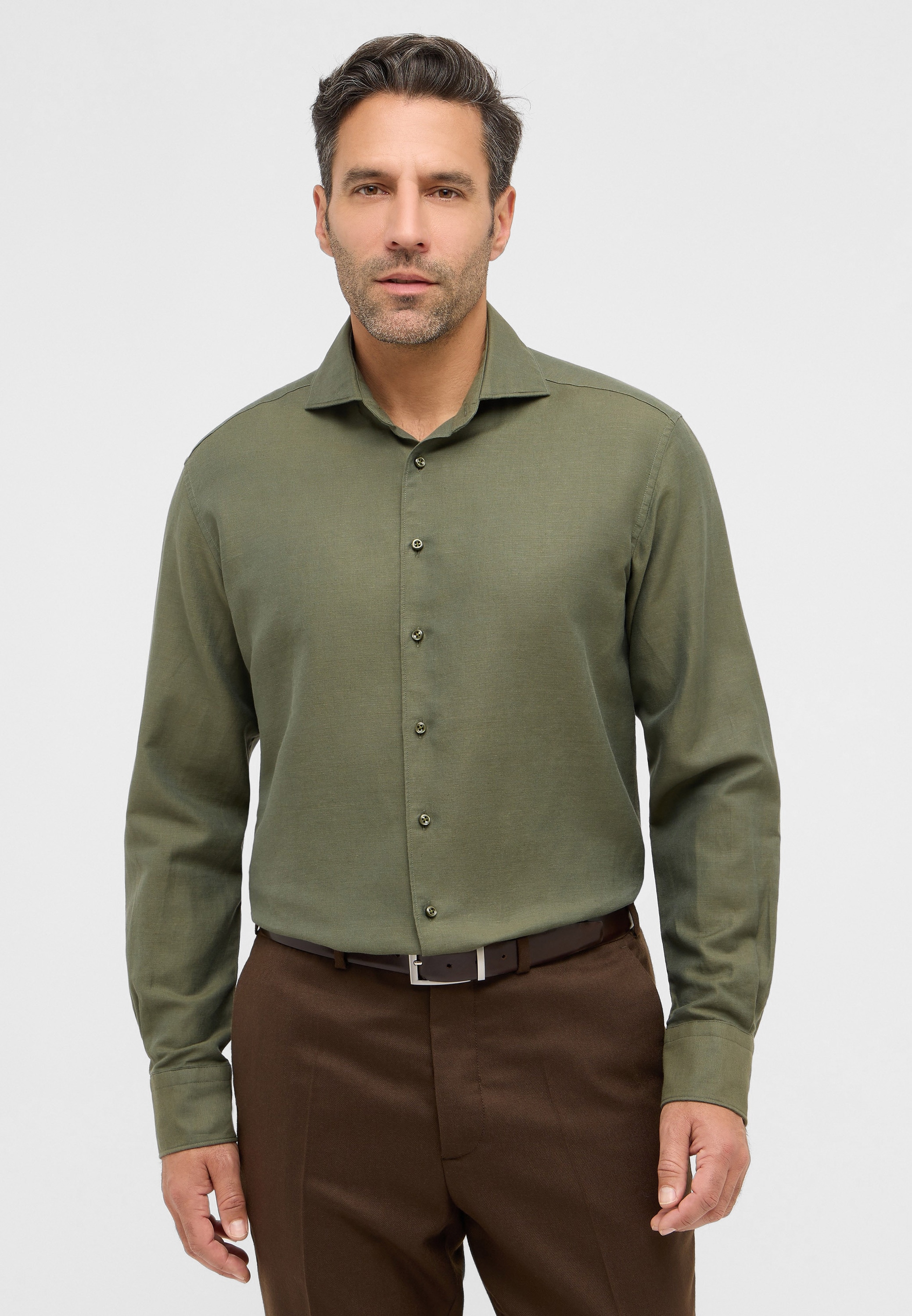 Eterna Langarmhemd »MODERN FIT« EASY IRON (bügelleicht)