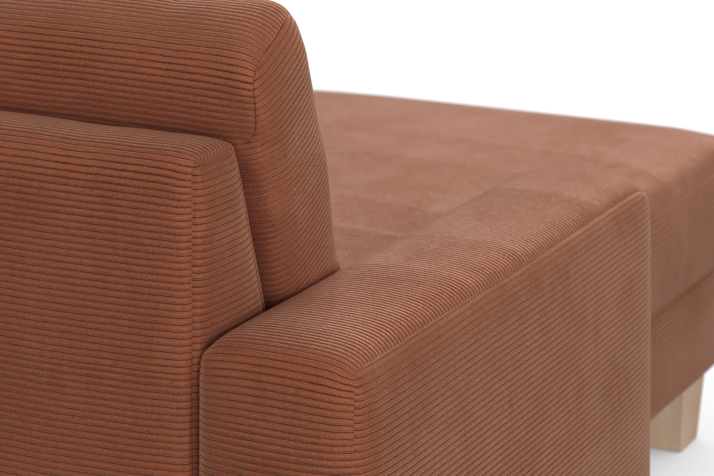 Home affaire Paysage de salon »Summer U-Form« mit oder ohne Bettfunktion und Bettkasten, Cord-Bezug