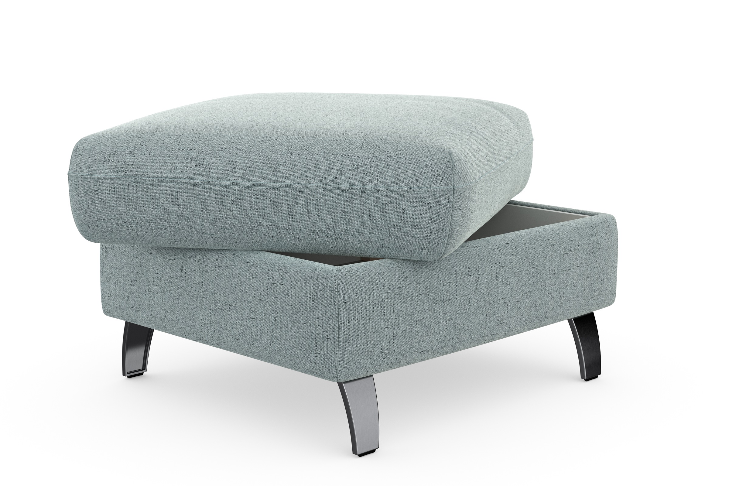 sit&more Stauraumhocker »Grenoble«, mit Stauraum und satinierten Füssen