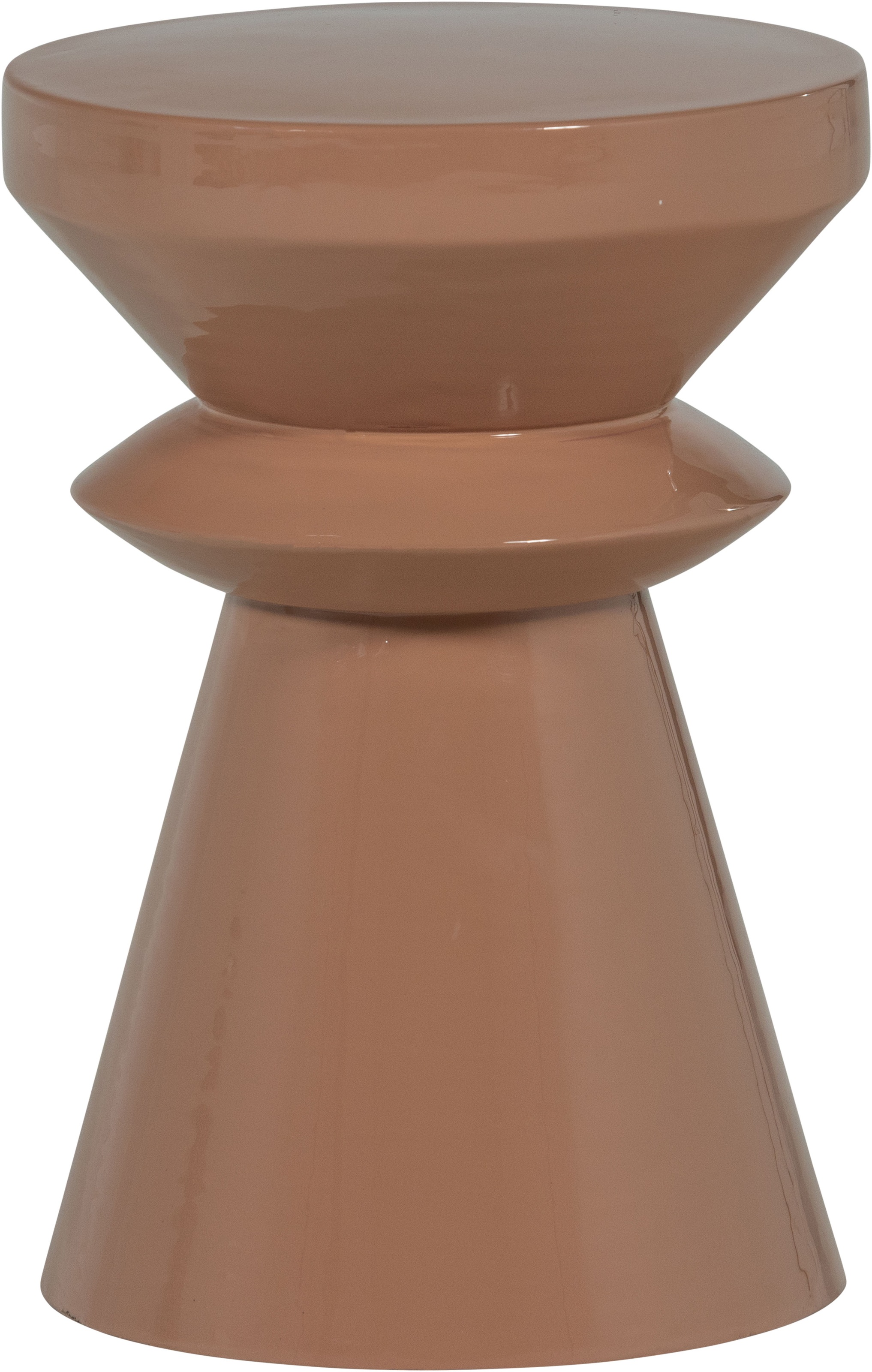 Image of WOOOD Beistelltisch "Fedde mit Hochglanz-Metalloberfläche B 30 x T 30 x H 47 cm" Tragkraft 25 kg, spielerischer Formgebung, pflegeleichte Oberfläche
