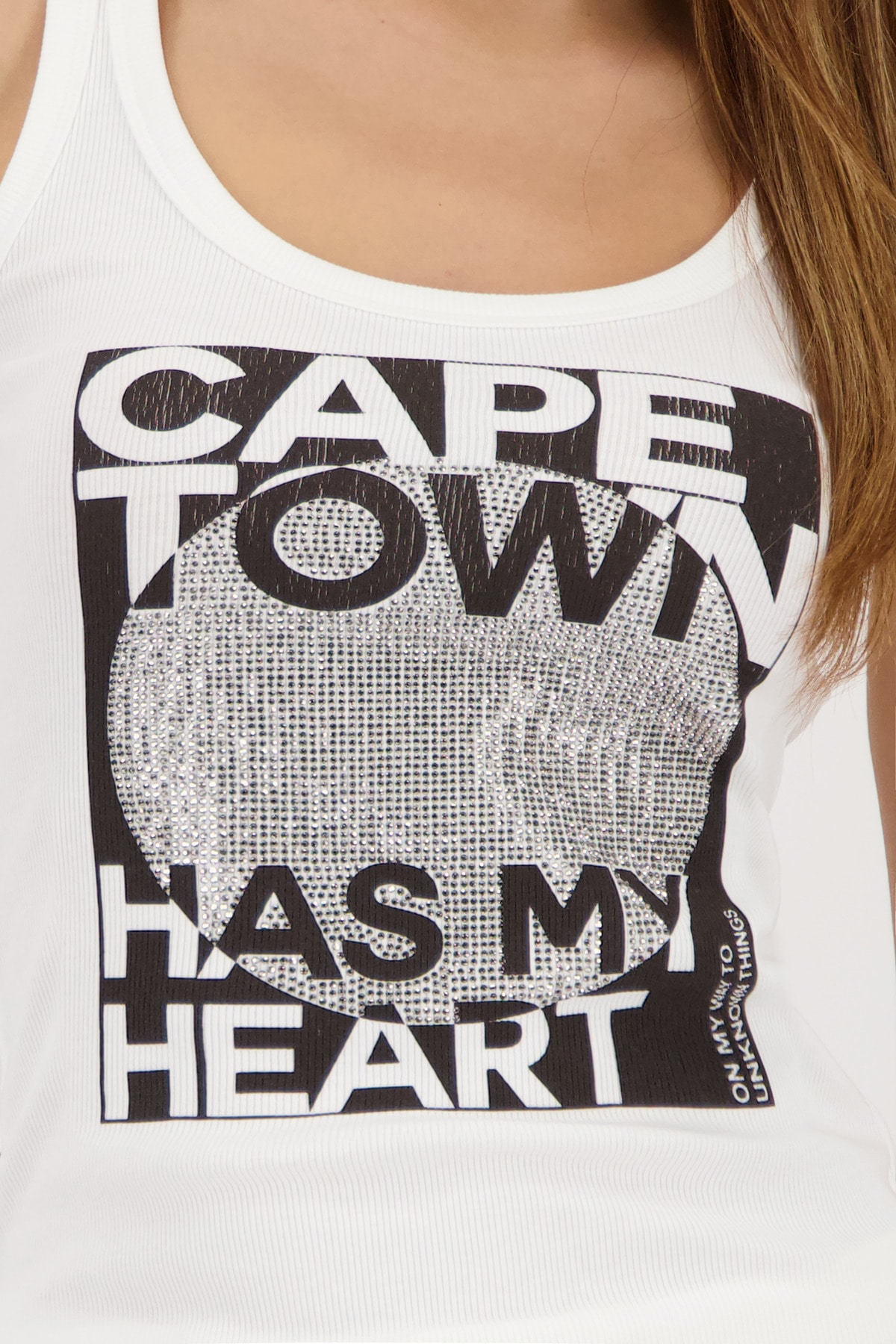 Monari Débardeur mit Strasssteinen, Regular Fit