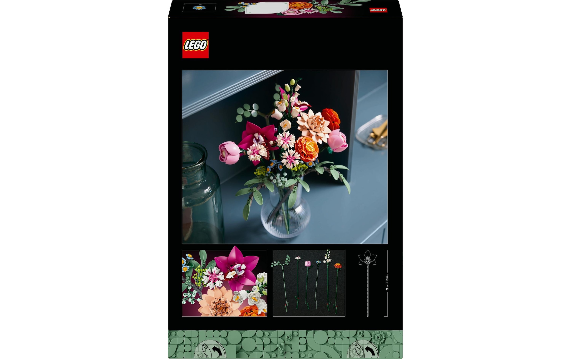 LEGO® Spielbausteine »Icons Botanicals Blumenstrauss Rosa 10342«, (749 St.)