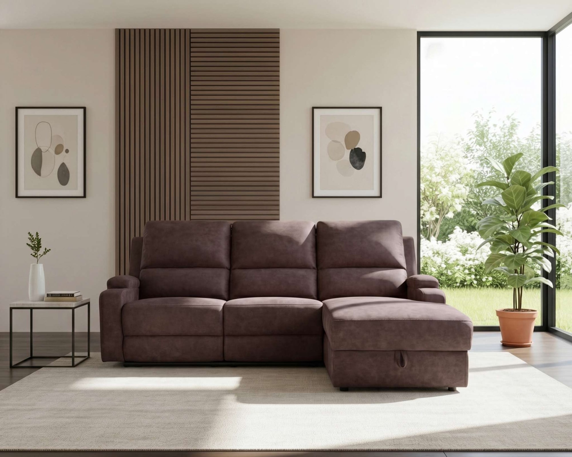 GOODproduct Ecksofa »NAPORI Microfaser, Multimediasofa, L-Form« man. oder elektr. Relaxfuntion, USB-A bei elektr. Variante, Staukasten