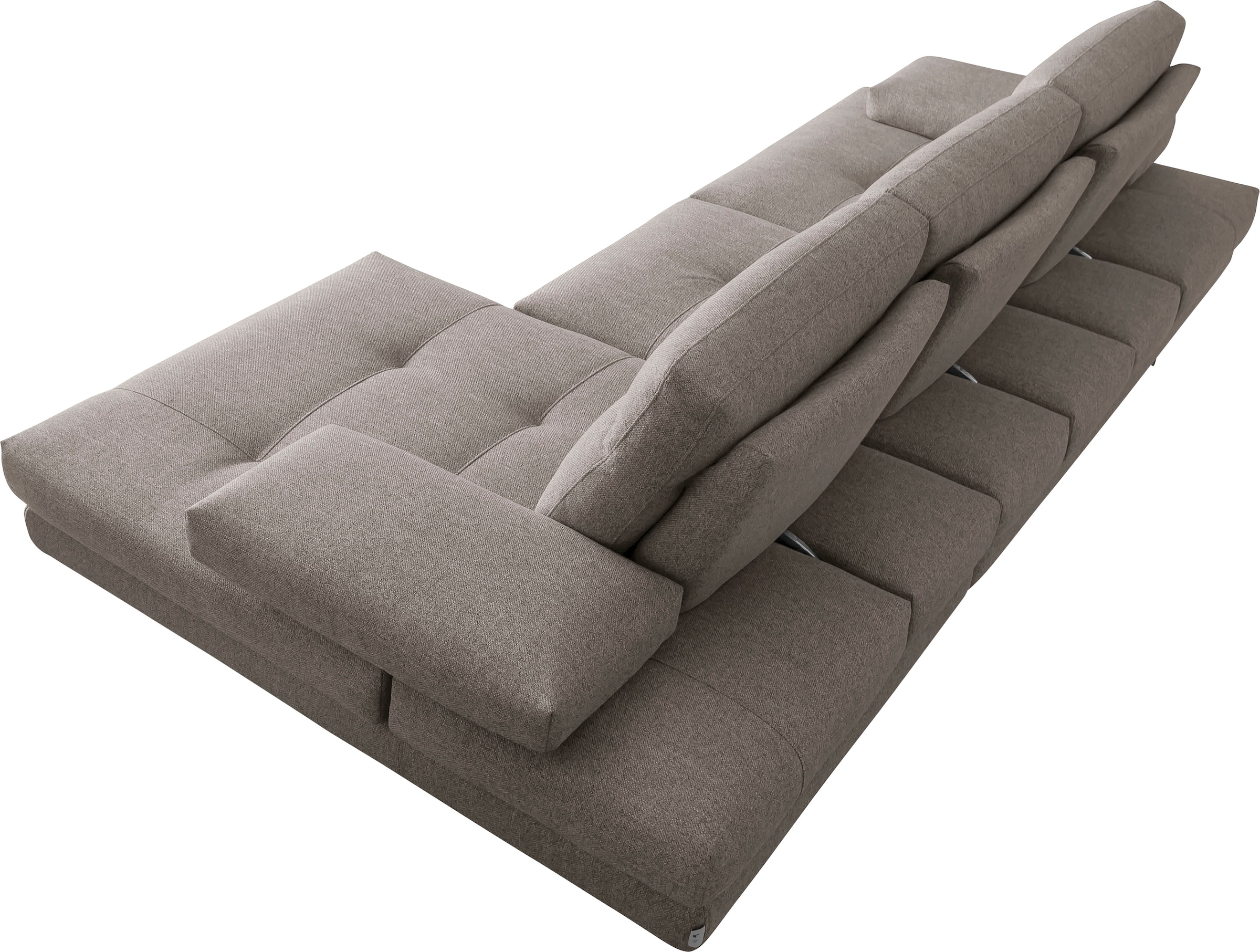 CALIA ITALIA Ecksofa »Toby Wing, B/T: 288/153 cm, Designsofa mit hohem Sitzkomfort, L-Form« inklusive Sitztiefenverstellung, Füsse in chrom glänzend