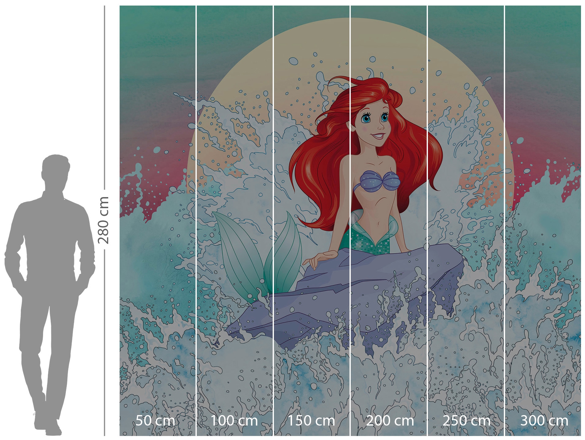 Komar Vliestapete »Digitaldruck Vlies - Ariel Rise - Grösse 300 x 280 cm«, bedruckt, Kinderzimmer