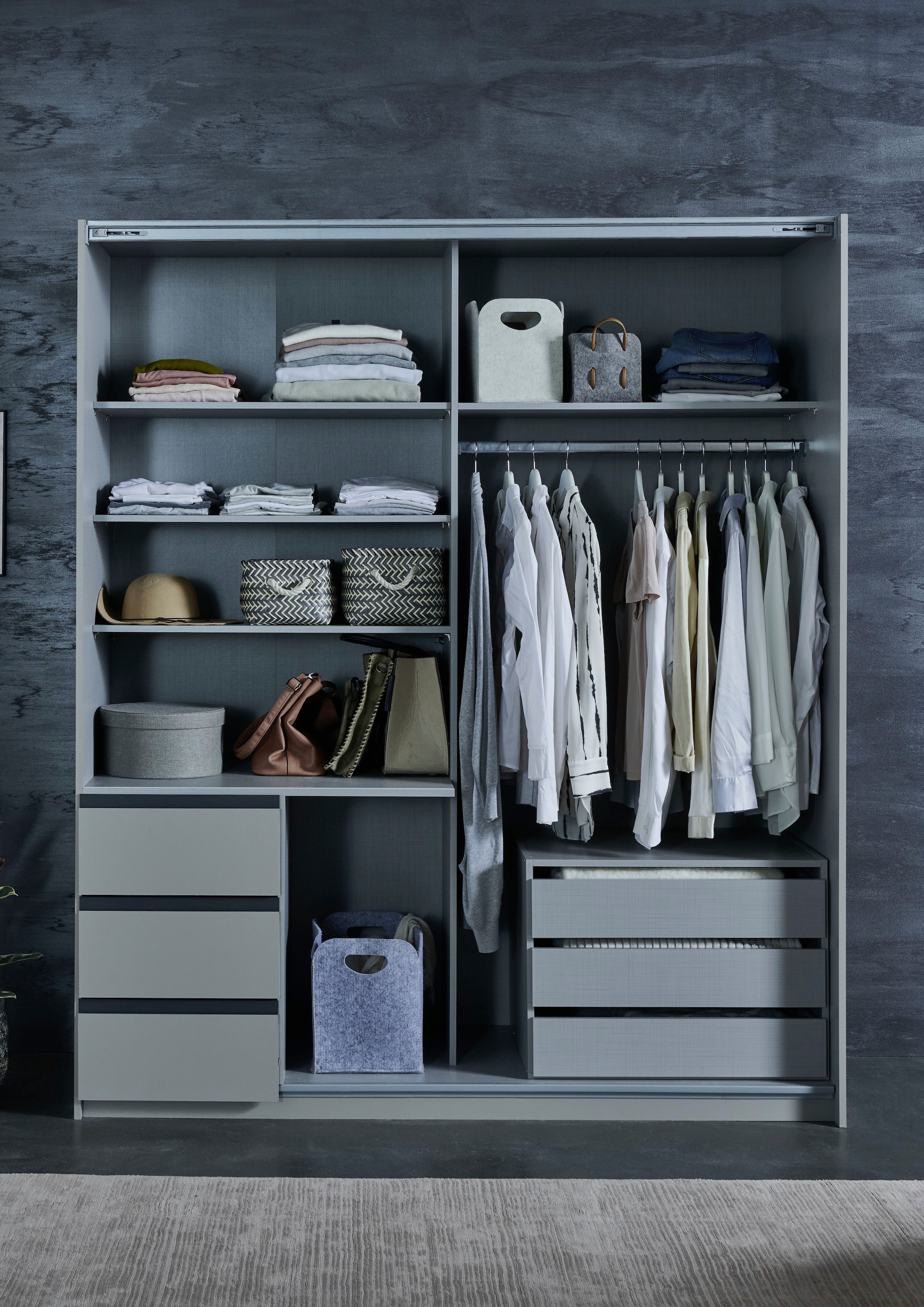 Wimex Schwebetürenschrank »Stade, B: 168cm, inkl. Spiegel und von aussen bedienbaren Schubladen« erhältlich in verschiedenen Farben