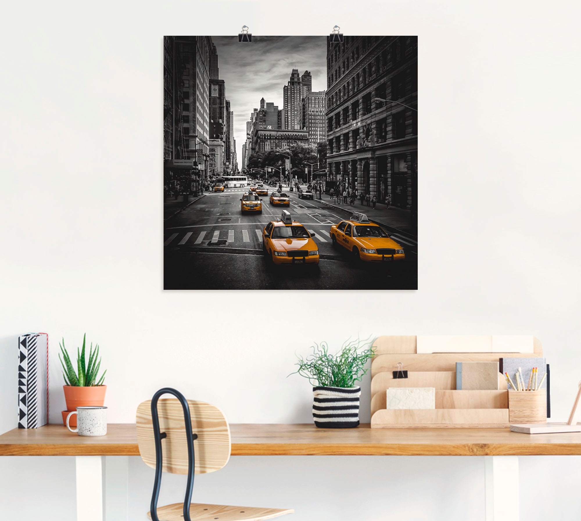 Artland Wandbild »New York City Verkehr 5th Avenue«, Amerika, (1 St.), als Alubild, Outdoorbild, Leinwandbild, Poster, Wandaufkleber