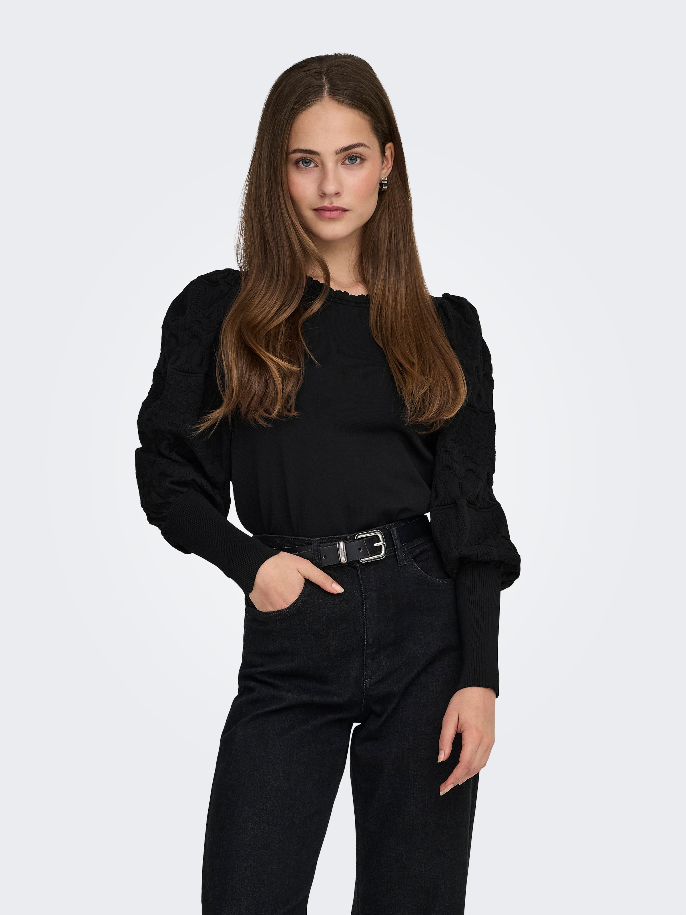 ONLY Pull à col rond »ONLMELITA L/S O-NECK PULLOVER KNT NOOS«