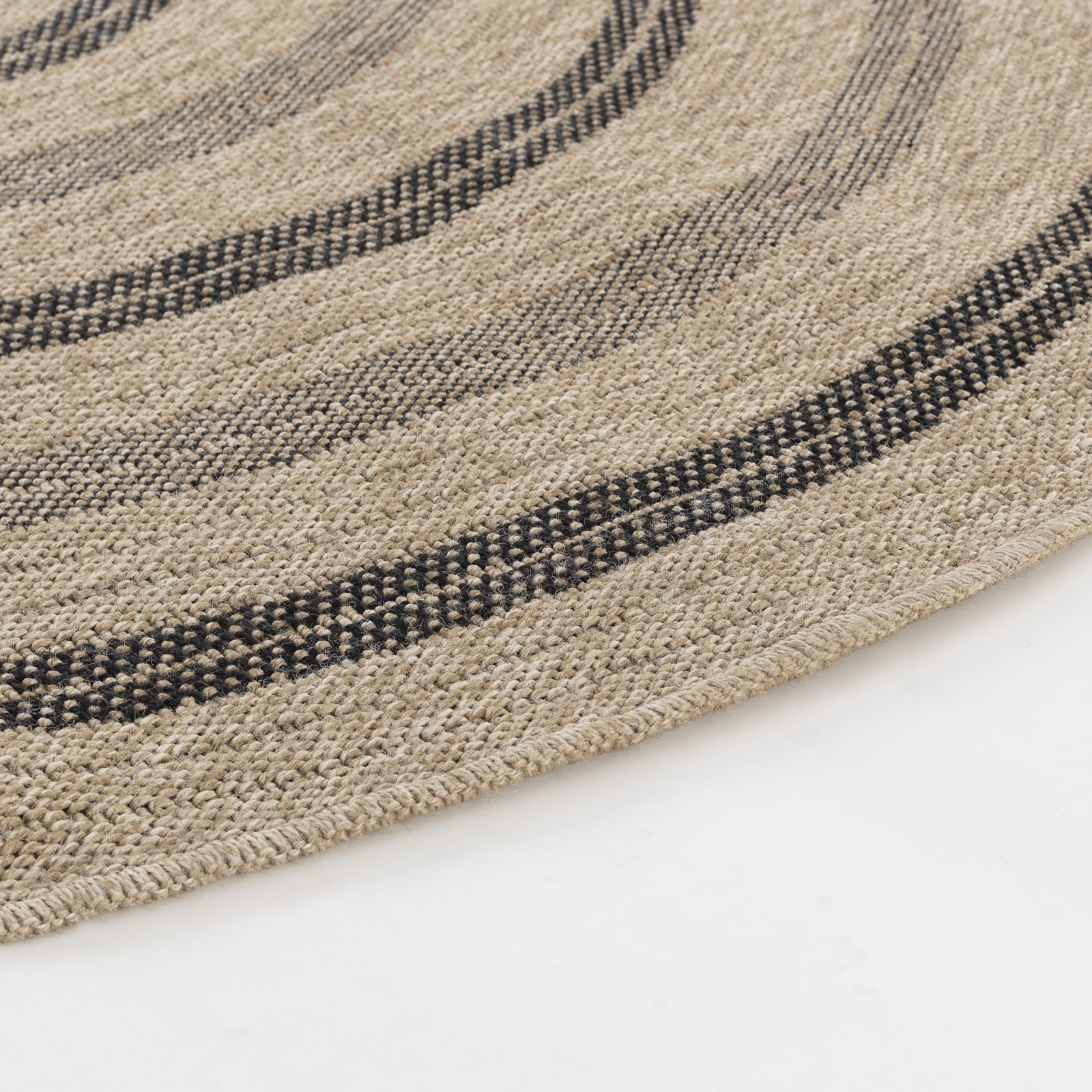 Livabliss Tapis »RYE« Rond 8 mm Höhe tapis intérieur/extérieur style bohème aspect jute, balcon, terrasse, jardin, rond