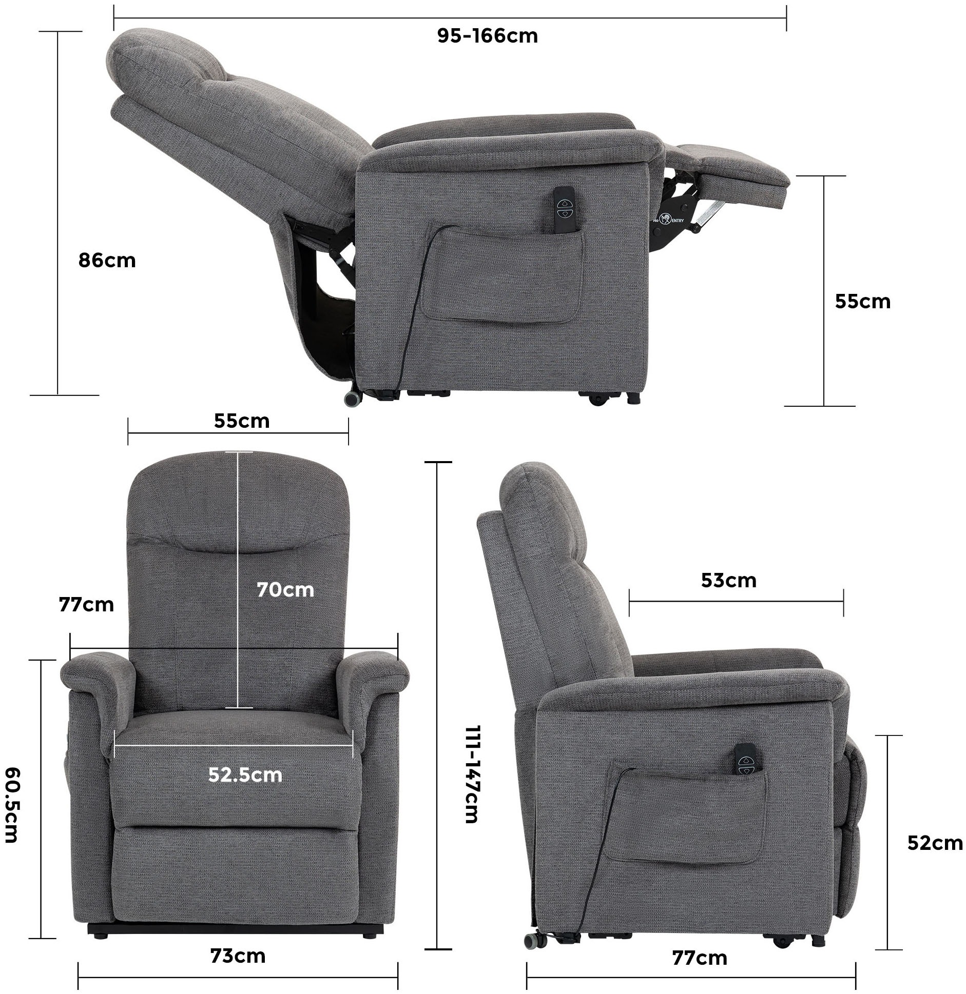 Duo Collection Fauteuil TV »TV-Sessel Pylos« 1 cuis tlg. fonction relaxation et ressorts ensachés avec suspension à lames en acier