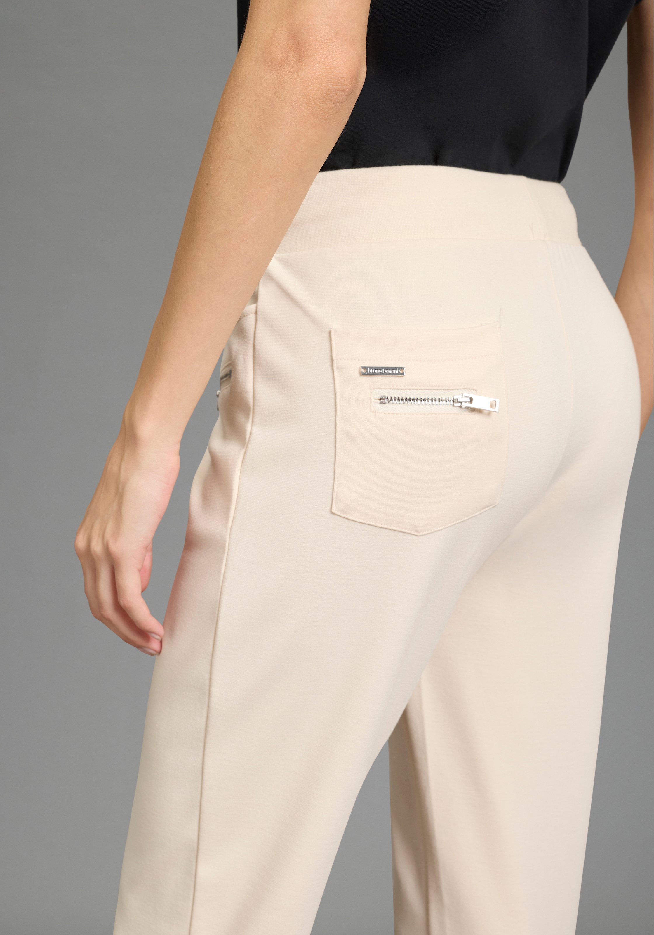 Bruno Banani Pantalon en jersey  figurbetonte Passform, knöchellang mit Rippbündchen