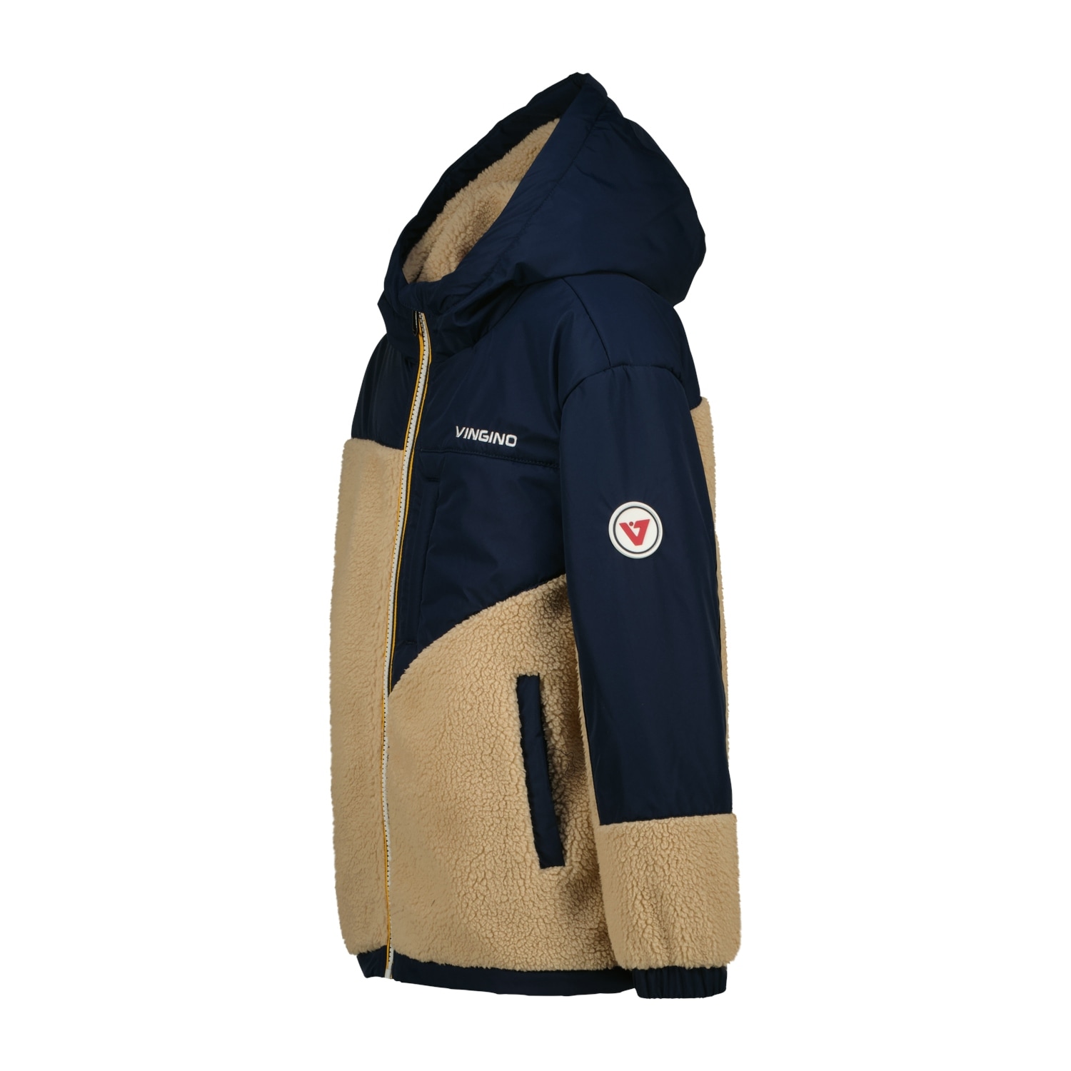 Vingino Kapuzenfleecejacke mit Kapuze Reissverschlusstasche, mit Kapuze