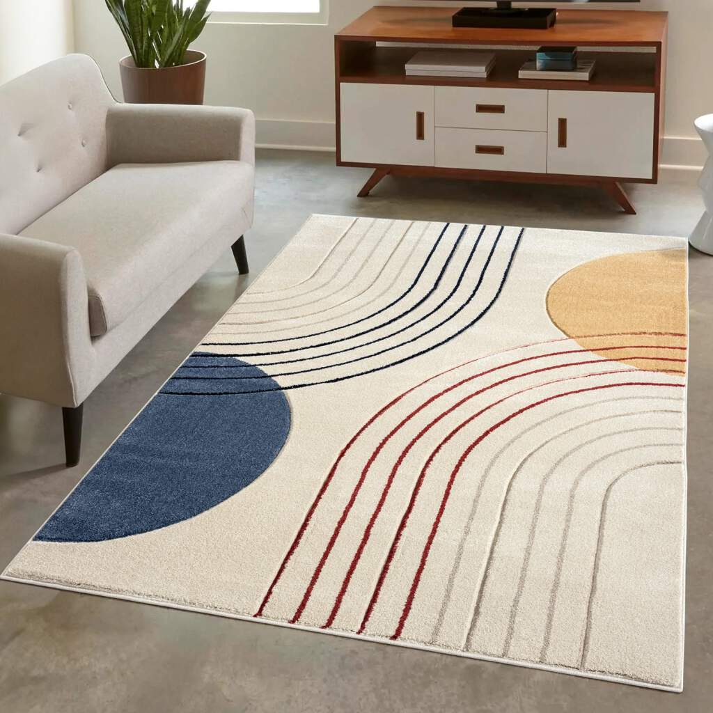 Image of Carpet City Teppich "BONITO 7170" rechteckig 11 mm Höhe Läufer, Flachflor, Hochtief-Muster/ 3D-Effekt, Geo-Muster, Wohnzimmer