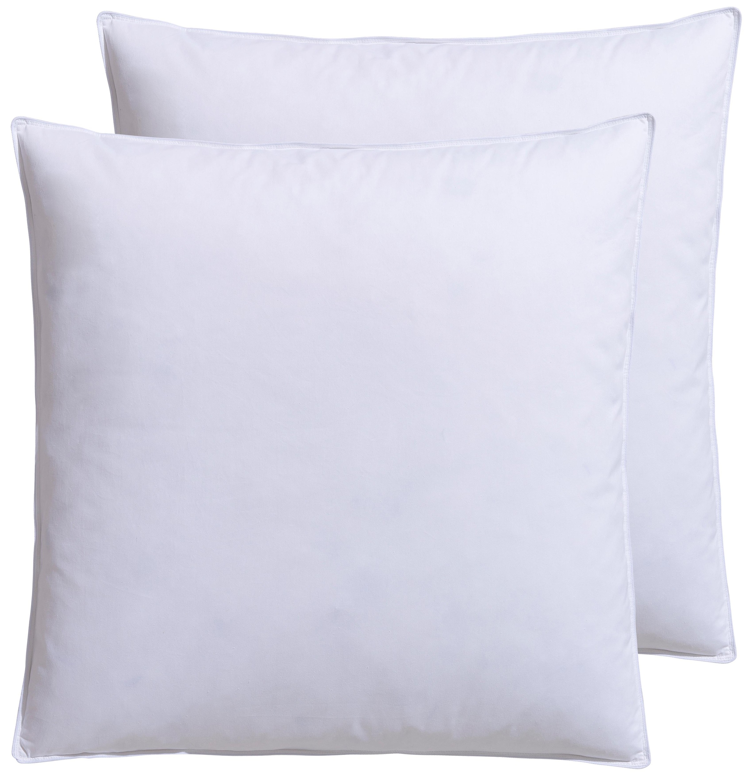 Image of RIBECO Federkissen "Kopfkissen-Set Laram, Kissen mit Daunenanteil, in 40x80 oder 80x80 cm" Füllung: 90 % Federn, 10 % Daunen 2-tlg., 2 Stk. tlg.