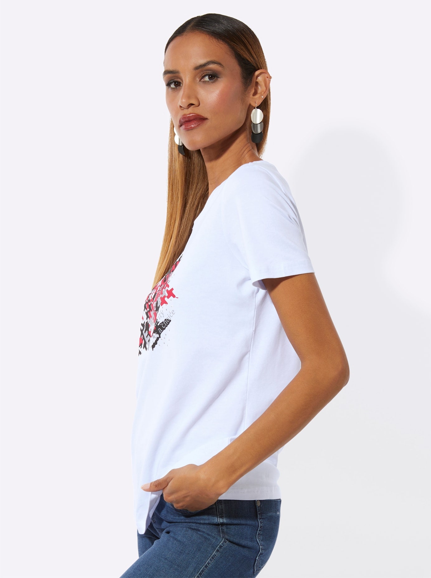 creation L Kurzarmshirt »Shirt« 1 tlg.