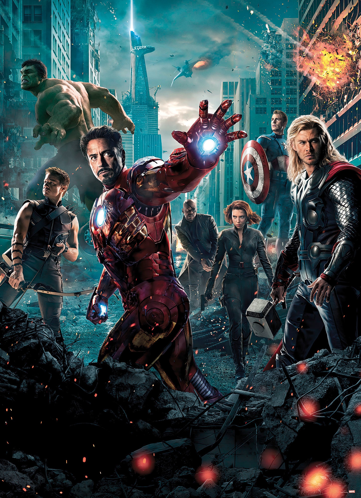Image of Komar Fototapete "Avengers-Movie-Poster - Grösse 184 x 254 cm" bedruckt glatt Kinderzimmer