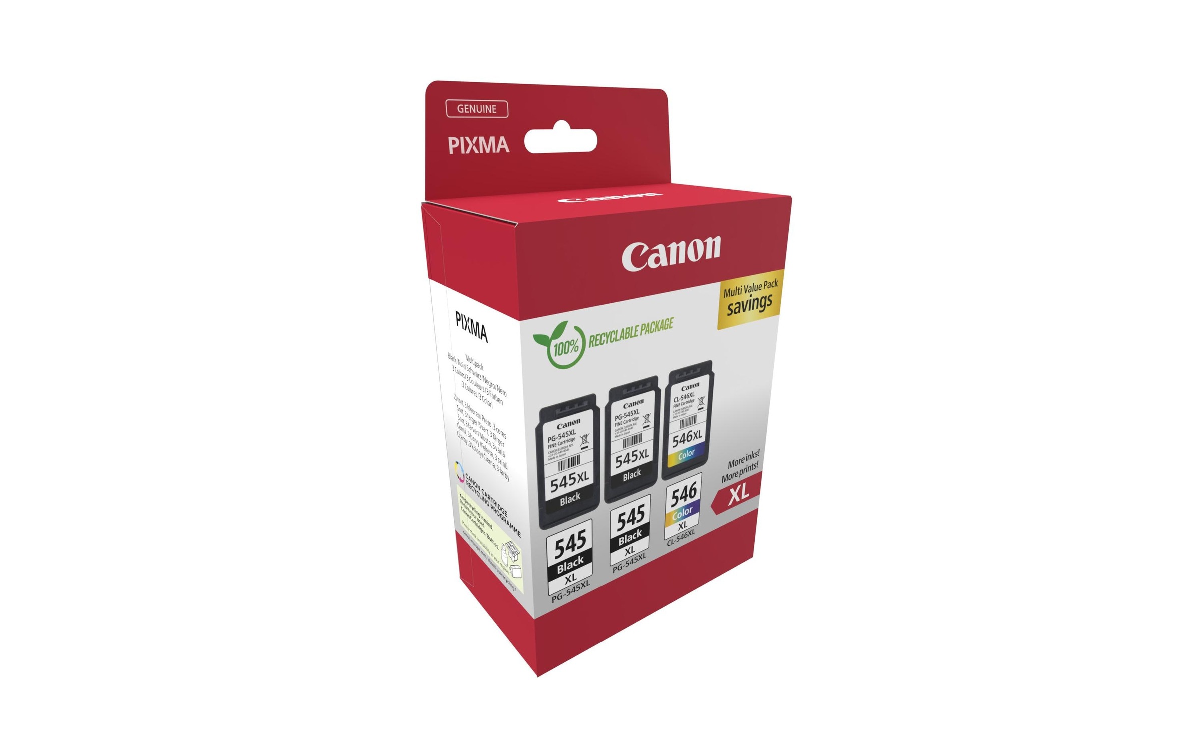 Canon Tintenpatrone »2x PG-545XL/1xCL-546XL Multipack Black/Cyan/Magenta/Yellow«