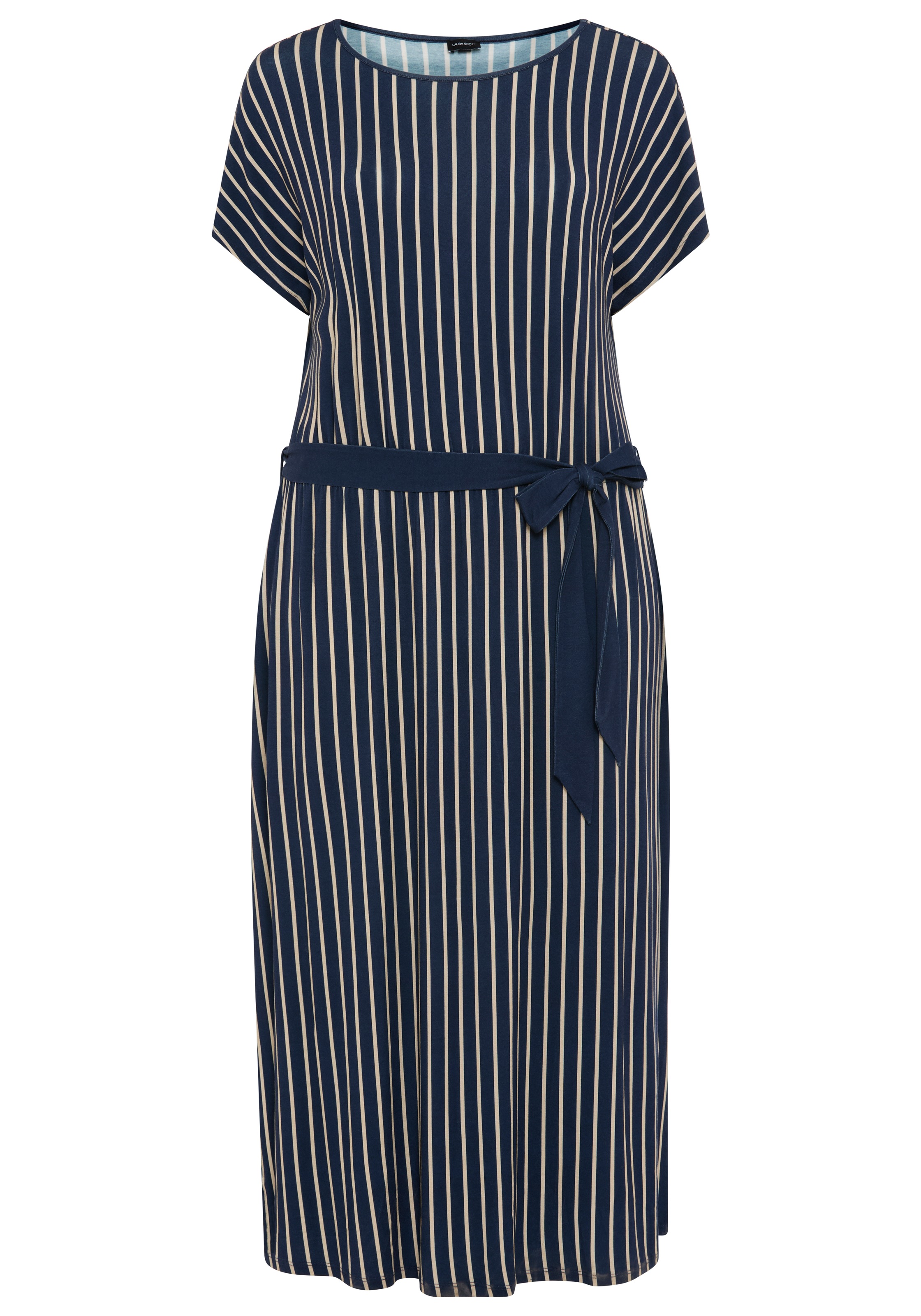 Laura Scott CURVE Maxi robe in modernem Streifen-Design