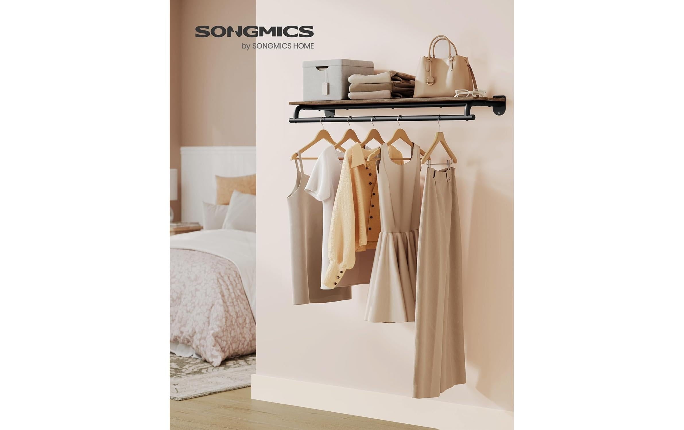 SONGMICS Porte-manteau mural »109 cm x 13,2 cm«