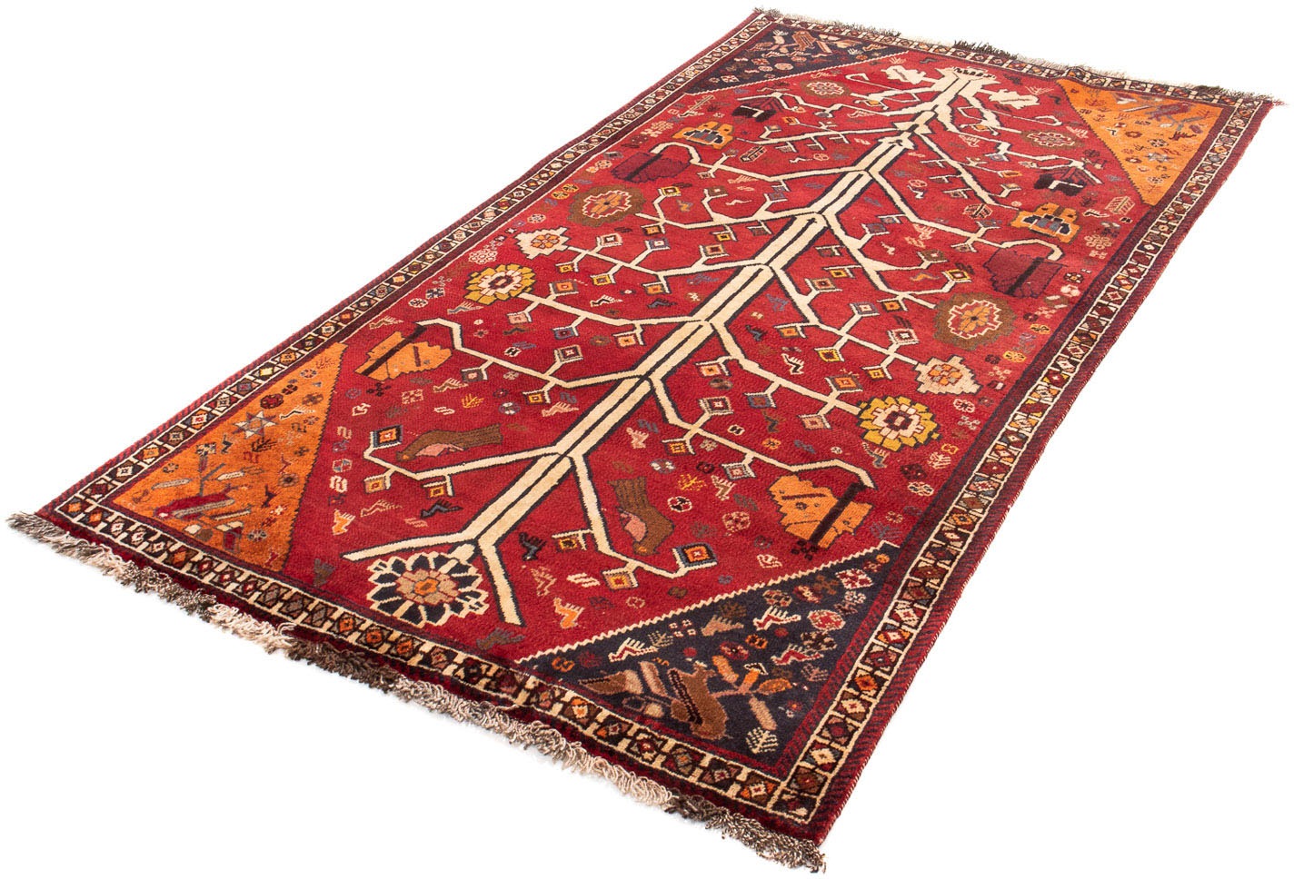Image of morgenland Orientteppich »Perser - Nomadic - 208 x 117 cm - dunkelrot«, rechteckig, 10 mm Höhe, Wohnzimmer, Handgeknüpft, Einzelstück mit Zertifikat bei Ackermann Versand Schweiz