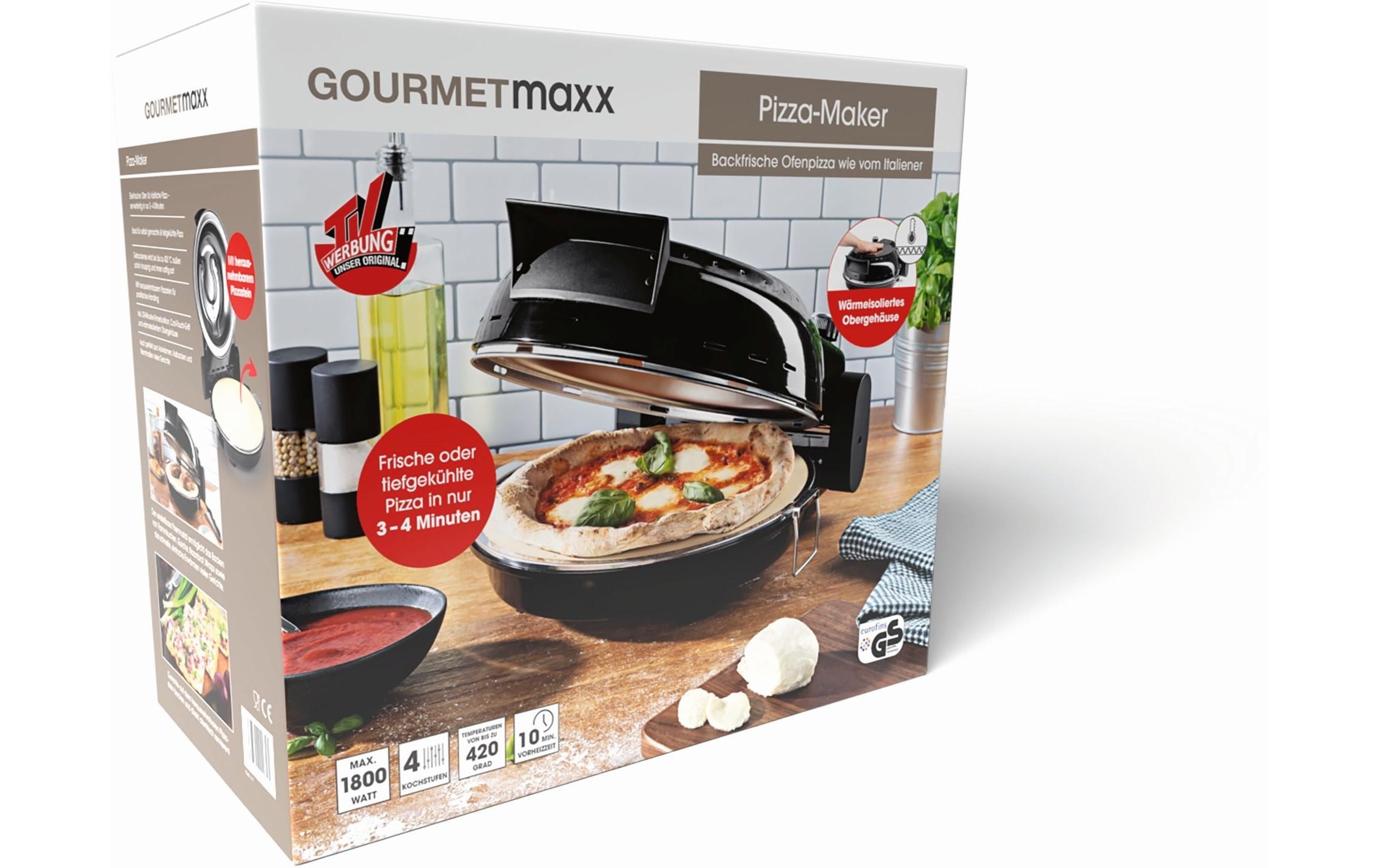 GOURMETmaxx Pizzaofen »Ø 30 cm, Schwarz«