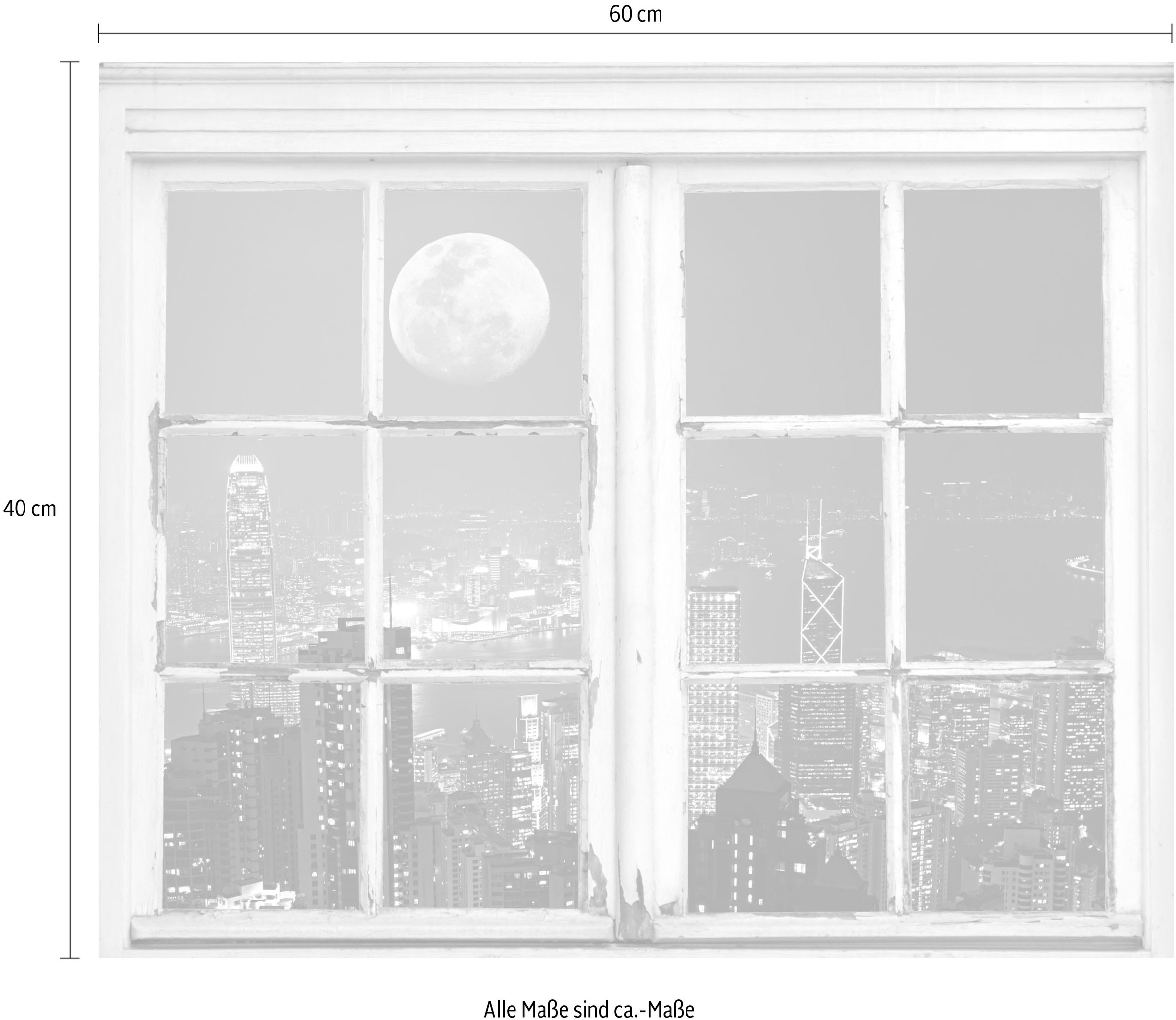 queence Wandsticker »New York City bei Nacht«, Wandsticker, Wandbild, selbstklebend, Amerika