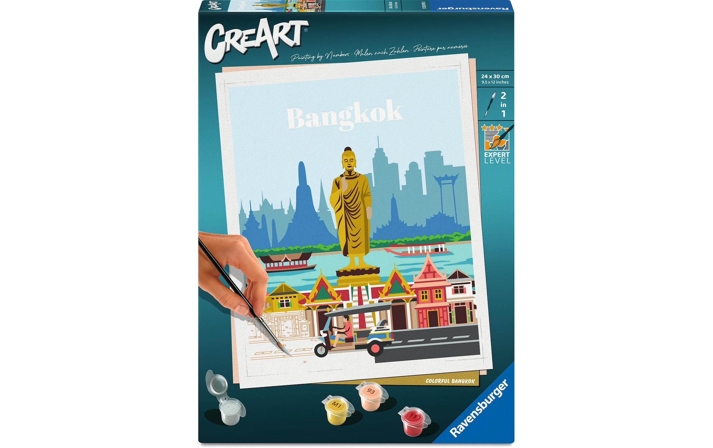 Ravensburger Peinture par numéros »CreArt Citys Farbenfrohes Bangkok«