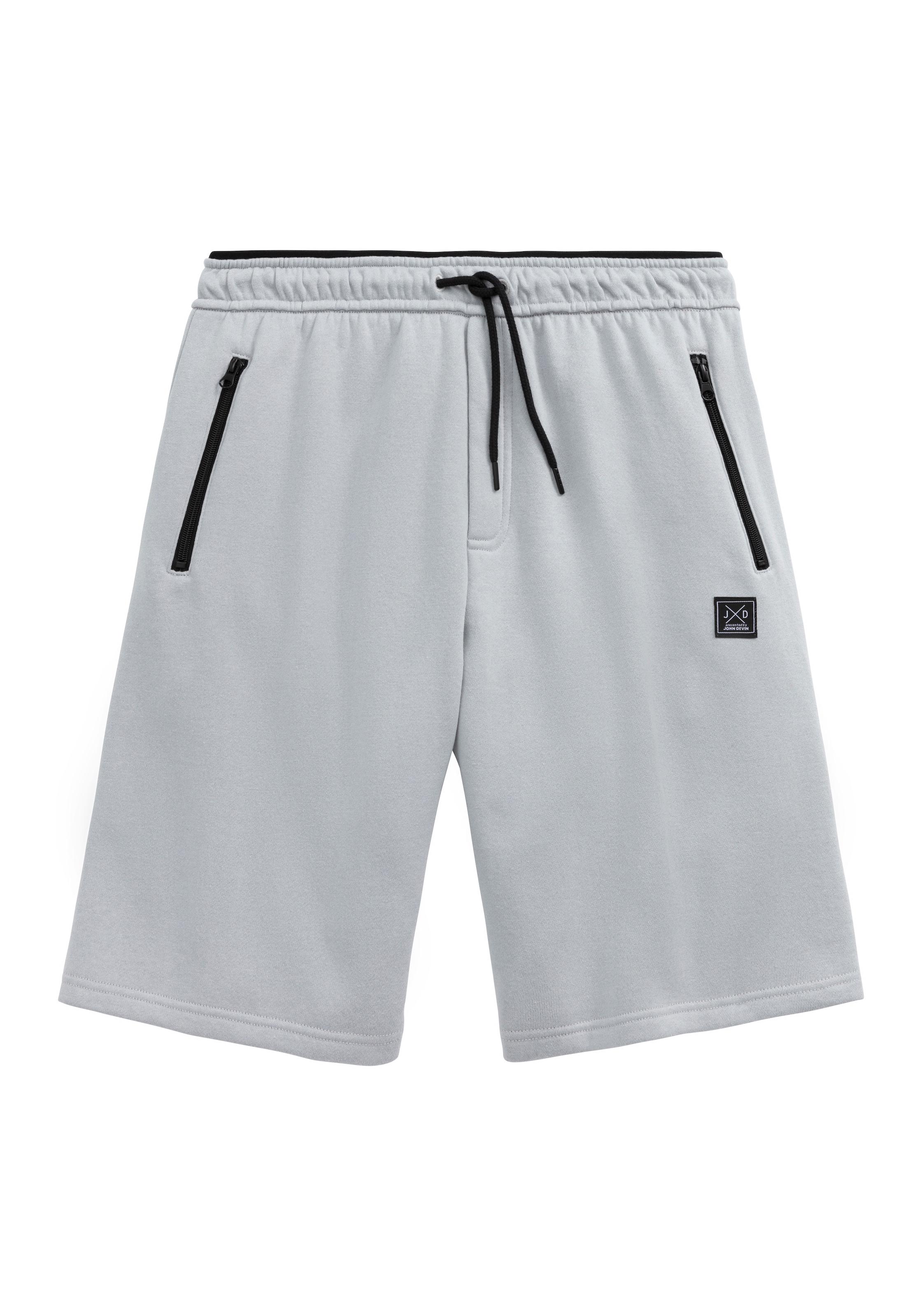 John Devin Sweatshorts, seitliche Taschen mit schwarzem Reissverschluss