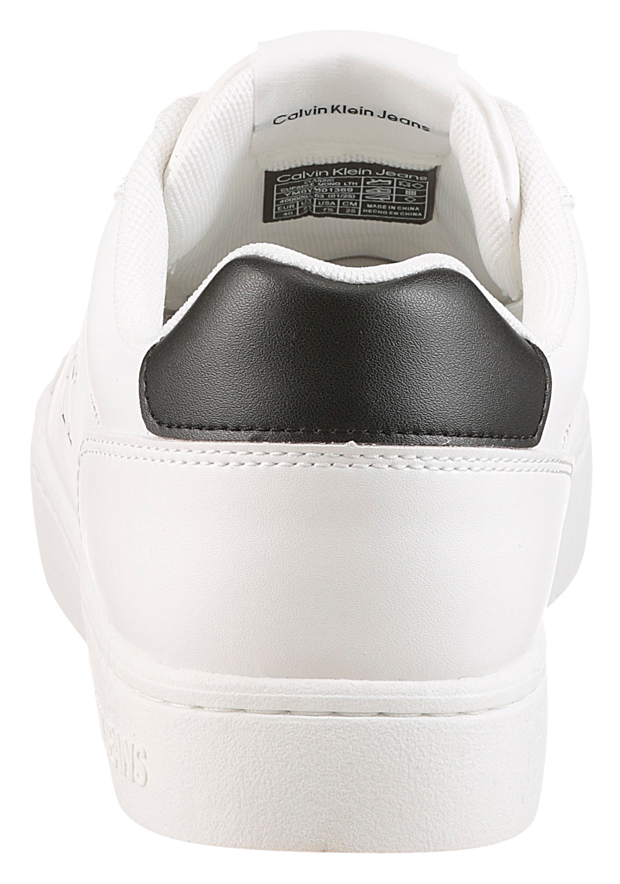 Calvin Klein Jeans Sneakers »CLASSIC CUPSOLE MONO LTH«  baskets de loisirs, chaussures basses, à lacets au style classique