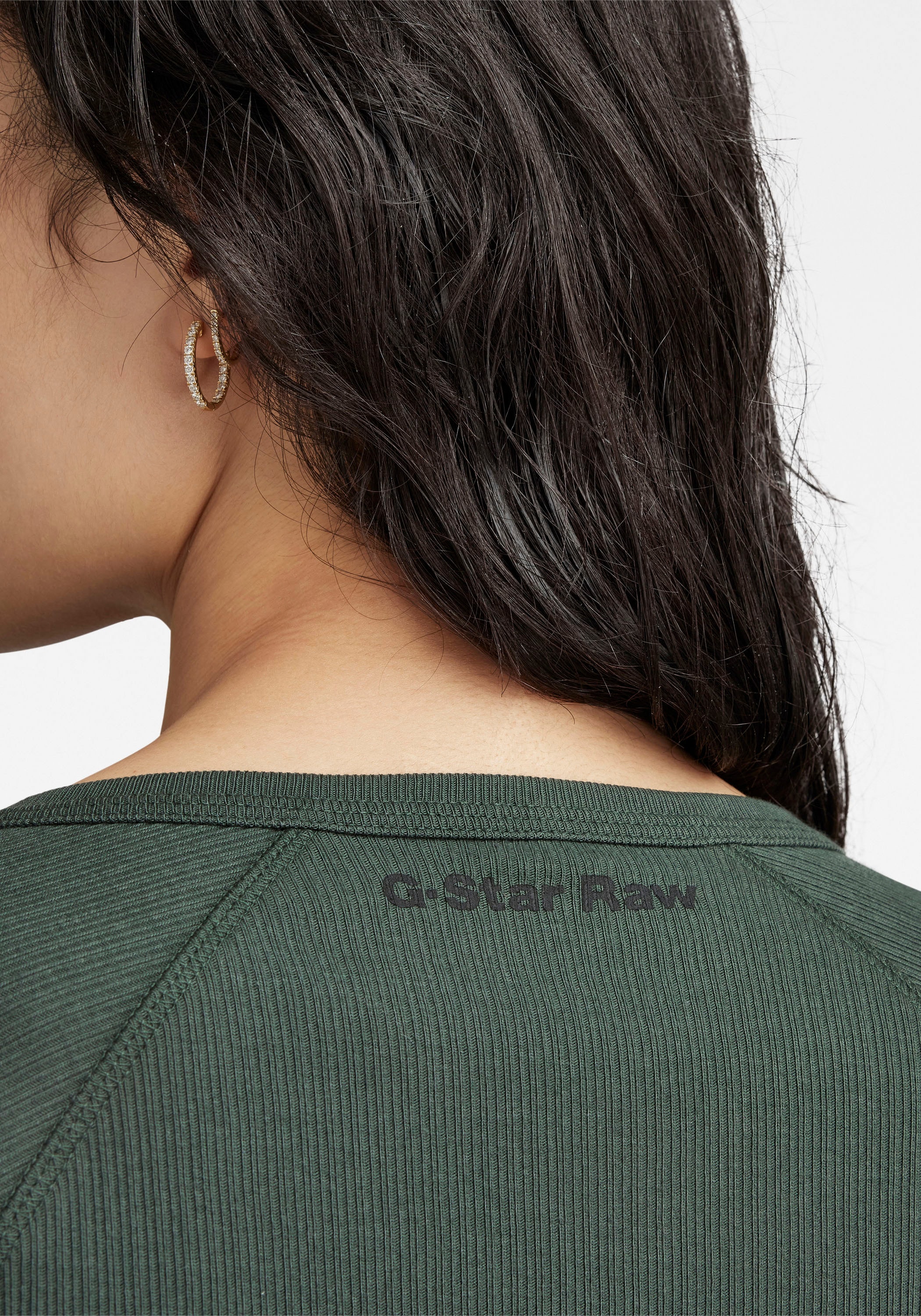 G-Star RAW Langarmshirt »Slim rib henley l\s«