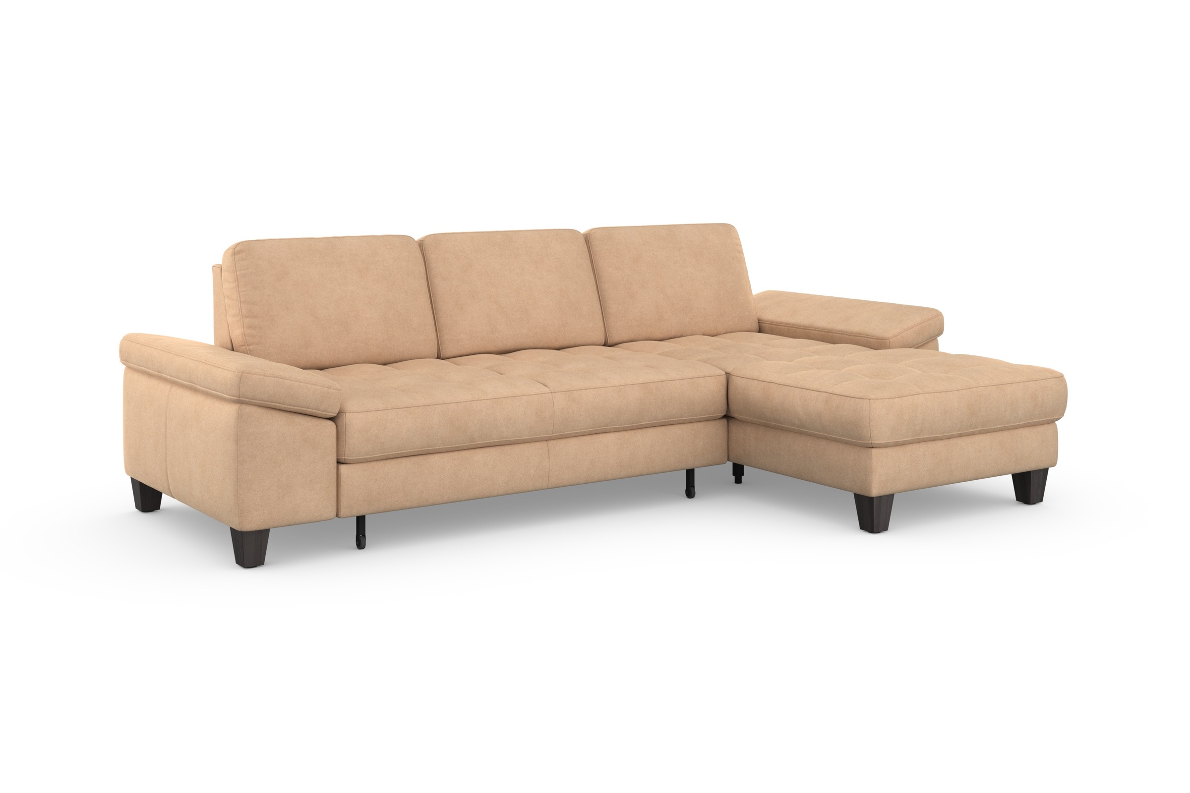 sit&more Ecksofa »Westham L-Form«, Recamiere, mit oder ohne Bettfunktion, Bettkasten, Füsse wengefarben