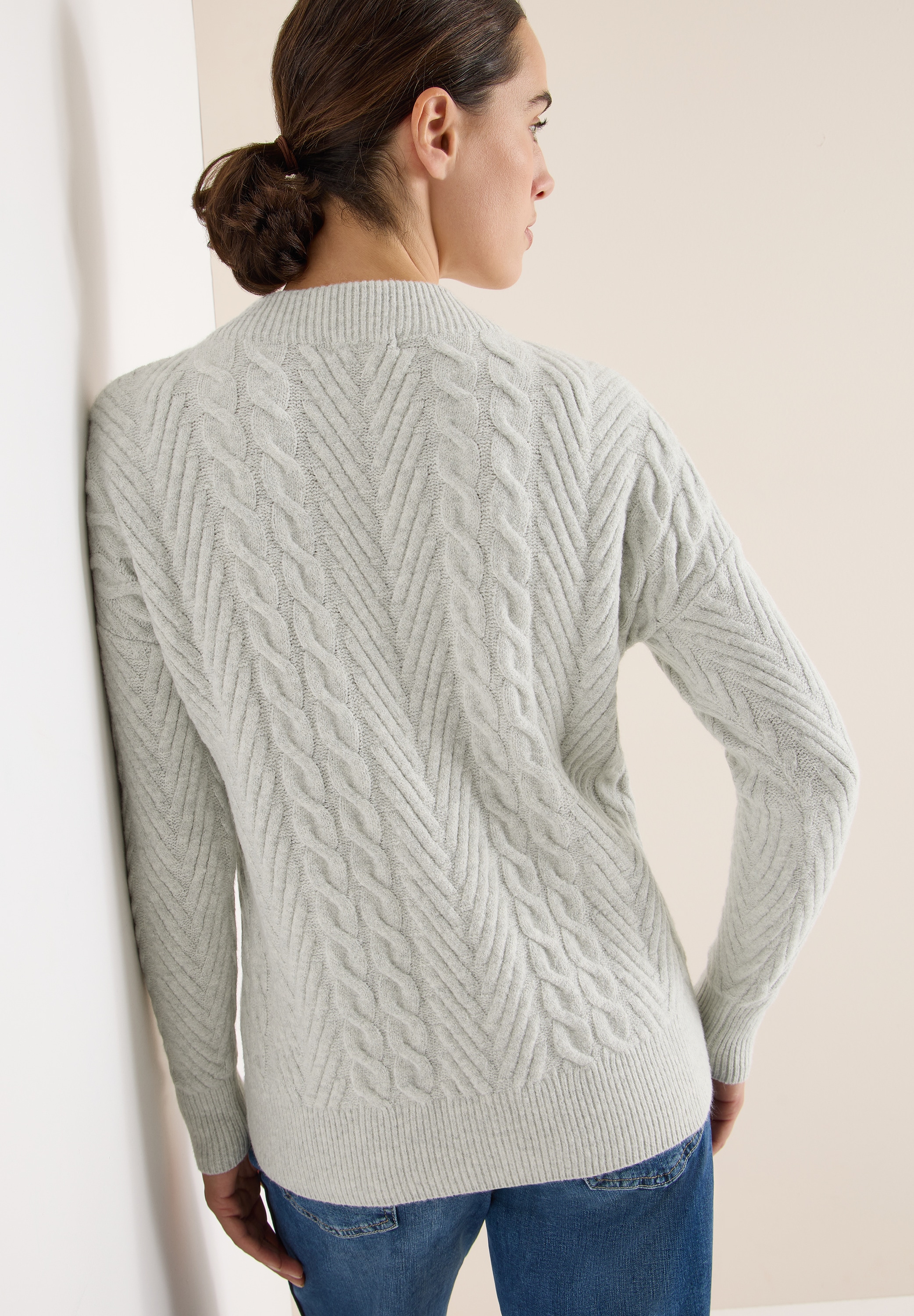 Cecil Pull en tricot mit Turtle Neck, Zopfmuster