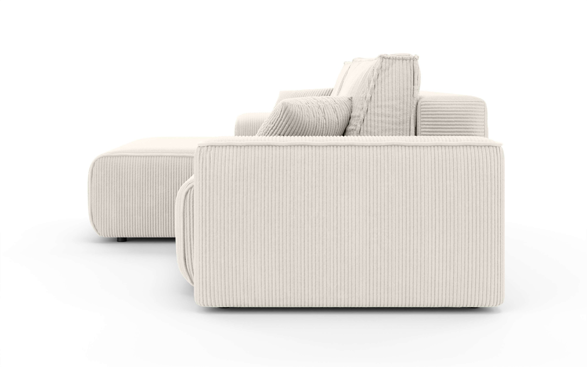 Home affaire Ecksofa »Santenay mit Bettfunktion und Bettkasten, Masse: B/T/H 266/164/90 cm«, L-Form mit Wellenfederung, Schlaffläche: 140x213 cm, auch in Cord