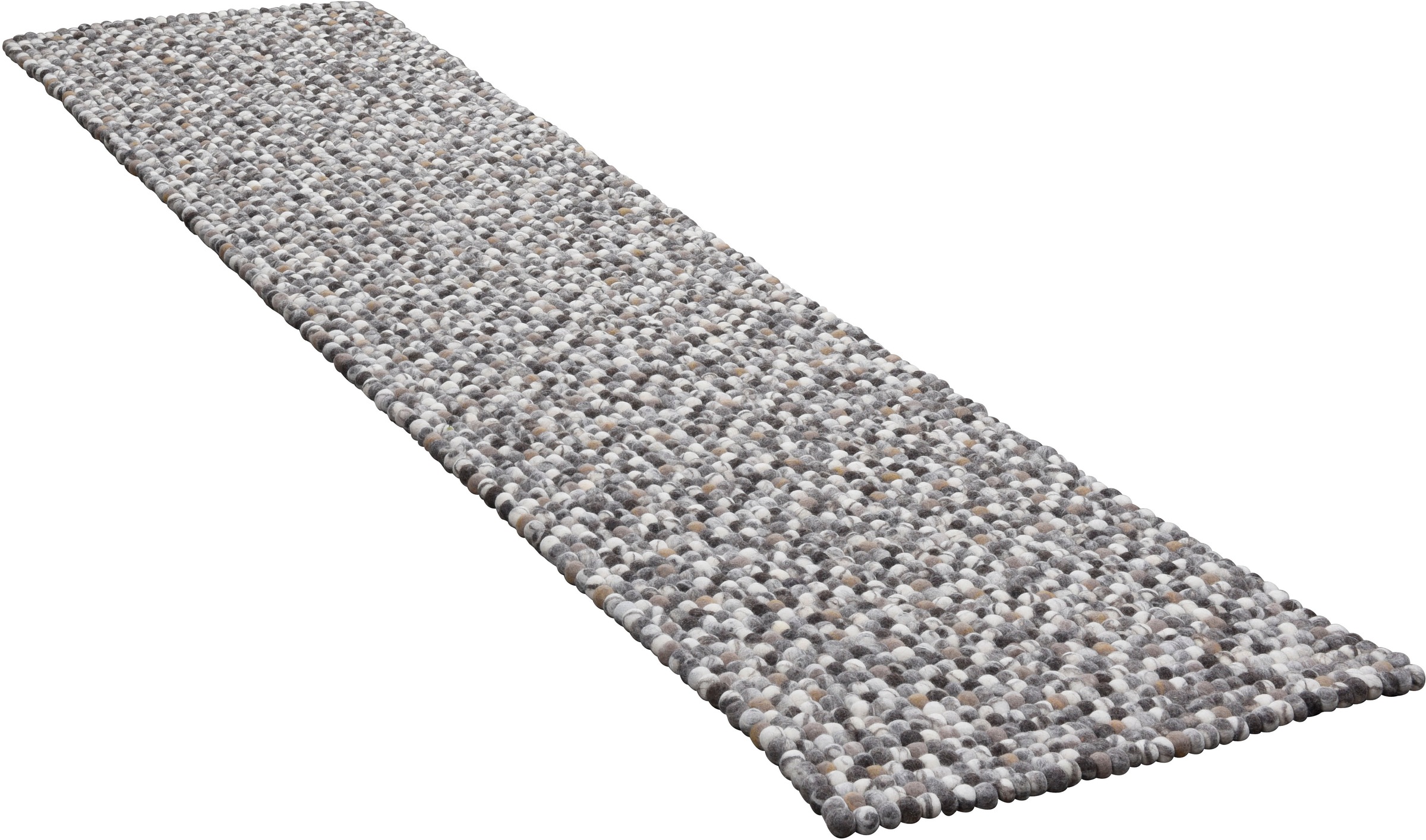 Image of THEKO Wollteppich "Felty 2.2" rechteckig 22 mm Höhe Filzkugel-Teppich, reine Wolle, handgefertigt, auch als Läufer