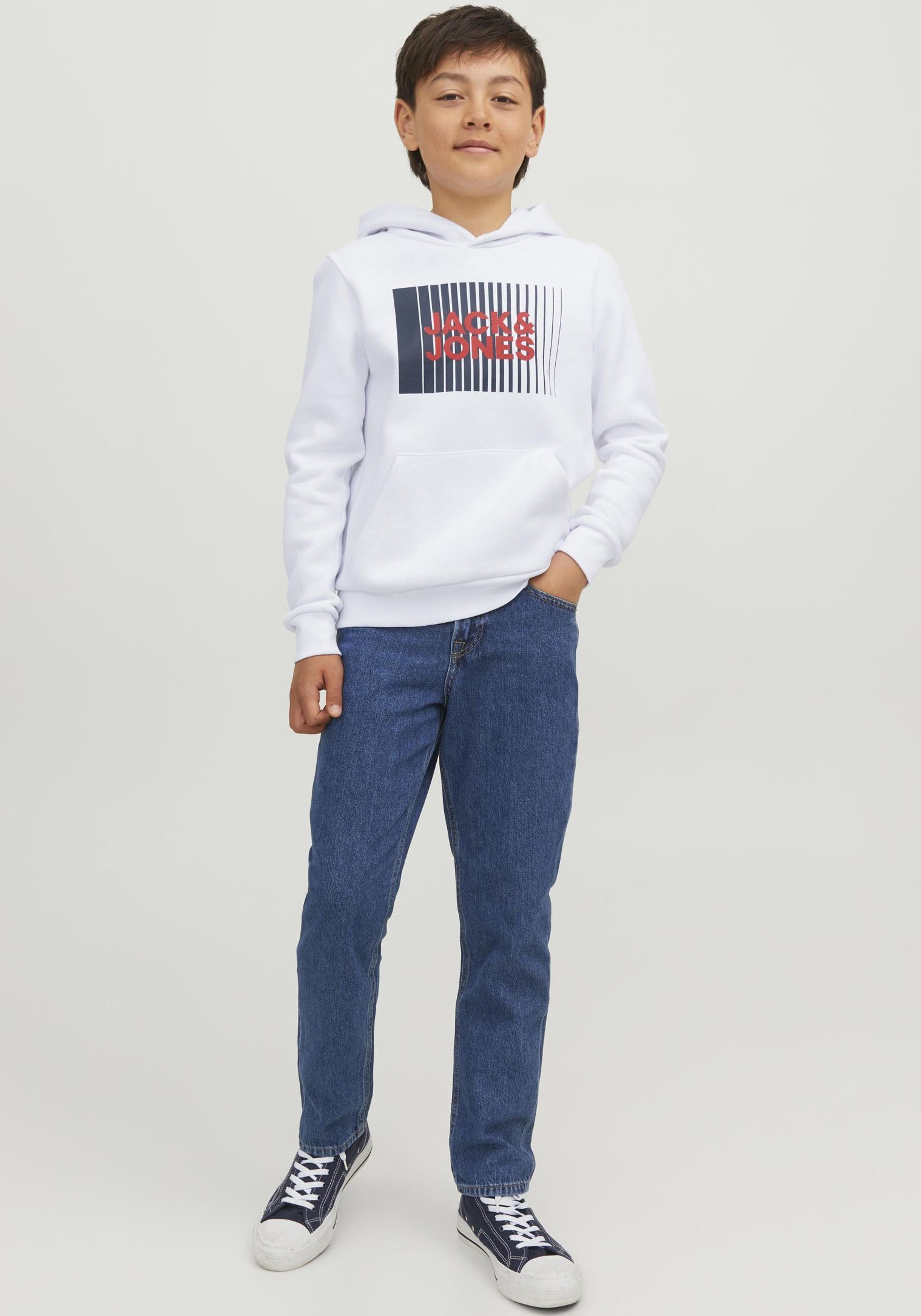 Jack & Jones Junior Kapuzensweatshirt »JJECORP LOGO SWEAT HOOD PLAY NOOS JNR«