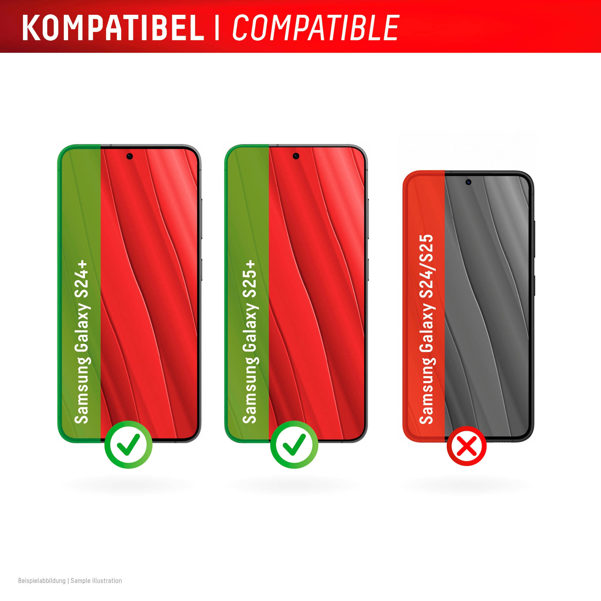 Displex Displayschutzglas »Privacy Glass« für Samsung Galaxy S24+;Samsung Galaxy S25+ Blickschutz Displayschutzfolie Displayschutz kratzer-resistent 10H